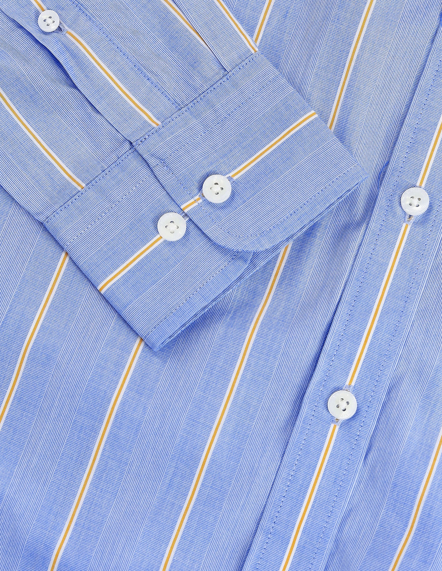 Tailored Fit Cotton Striped Shirt Blue - U.S. Polo Assn. India | Large