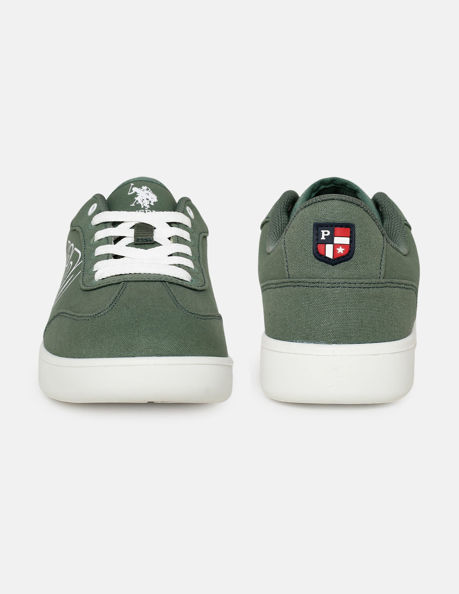 Men Brand Printed Hover Sneakers Green - U.S. Polo Assn. India | Large