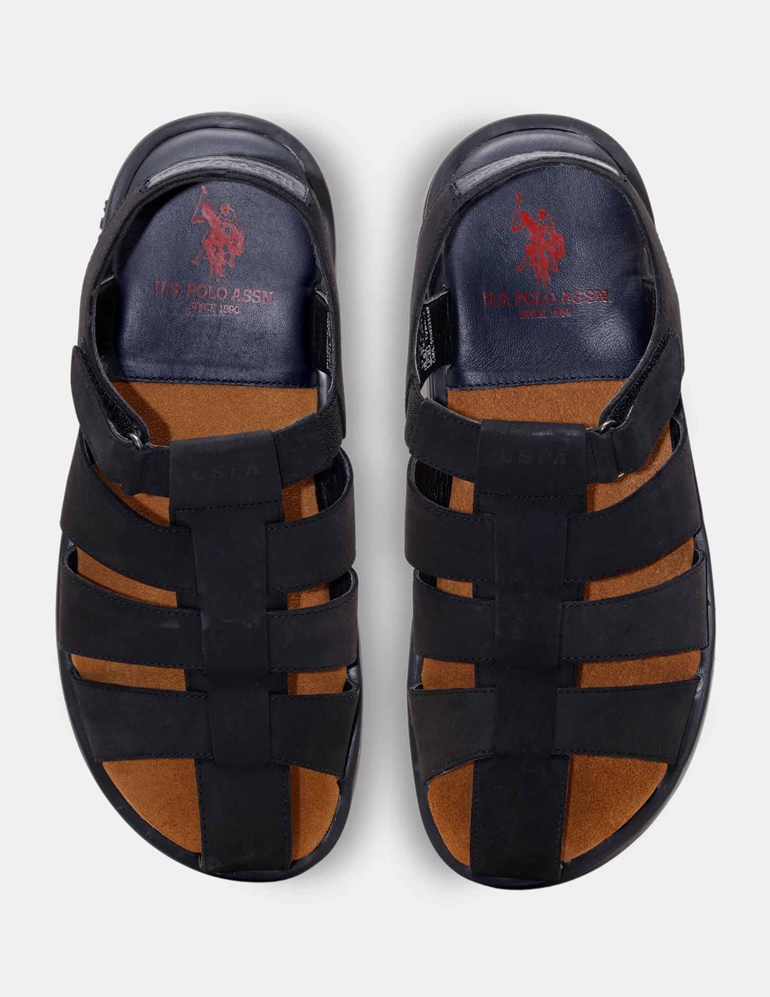 Men Sean Closed Toe Sandals Black - U.S. POLO ASSN. | Large