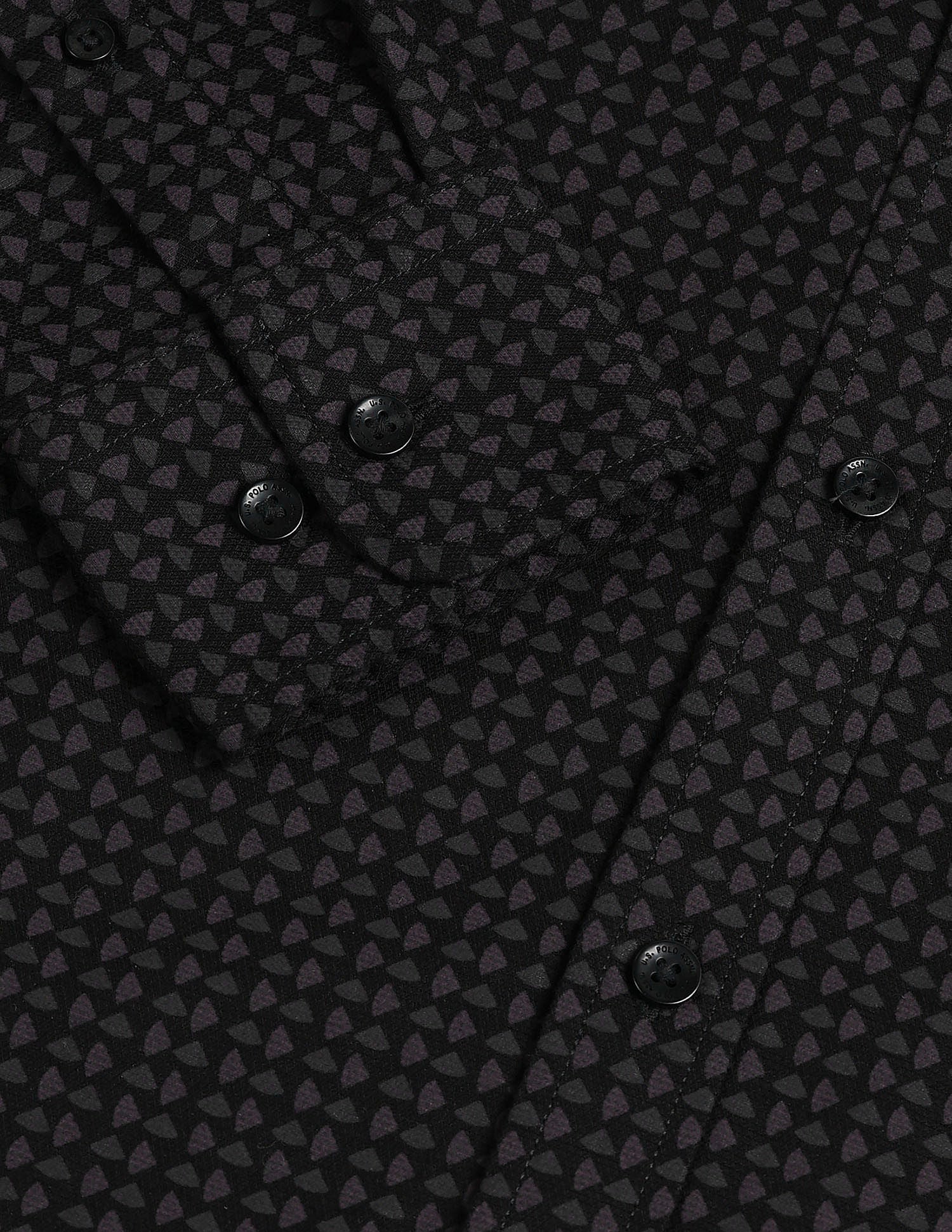 Tailored Fit Geometric Shirt Black - U.S. POLO ASSN. | Large
