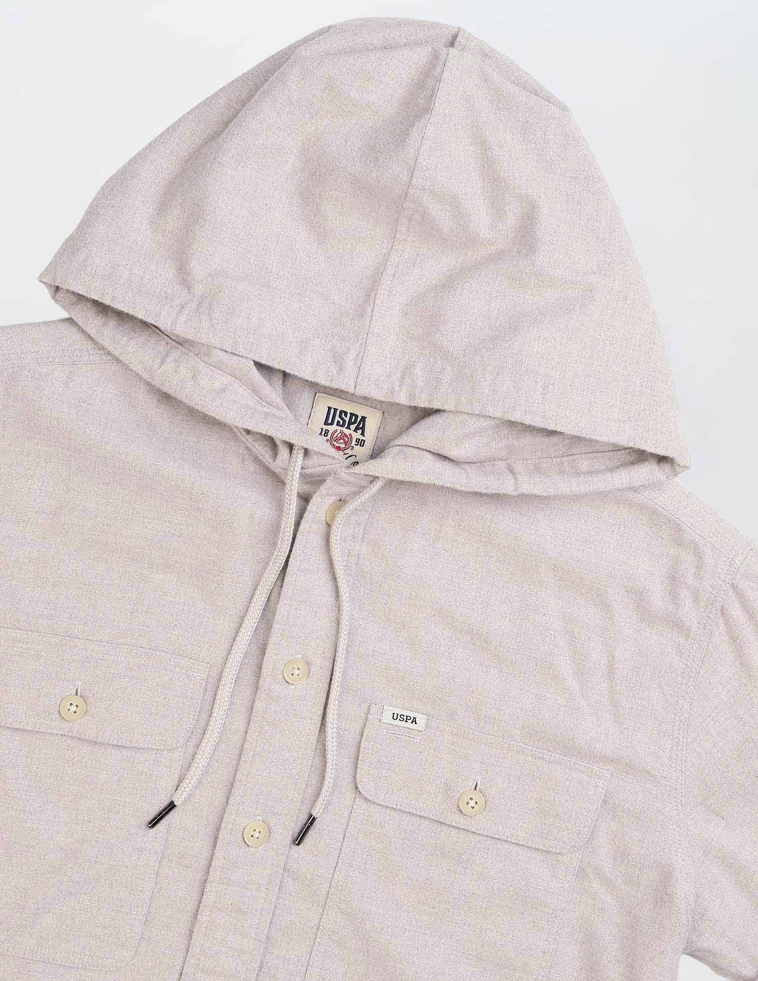 Heathered Loose Fit Shirt Beige - U.S. POLO ASSN. | Large