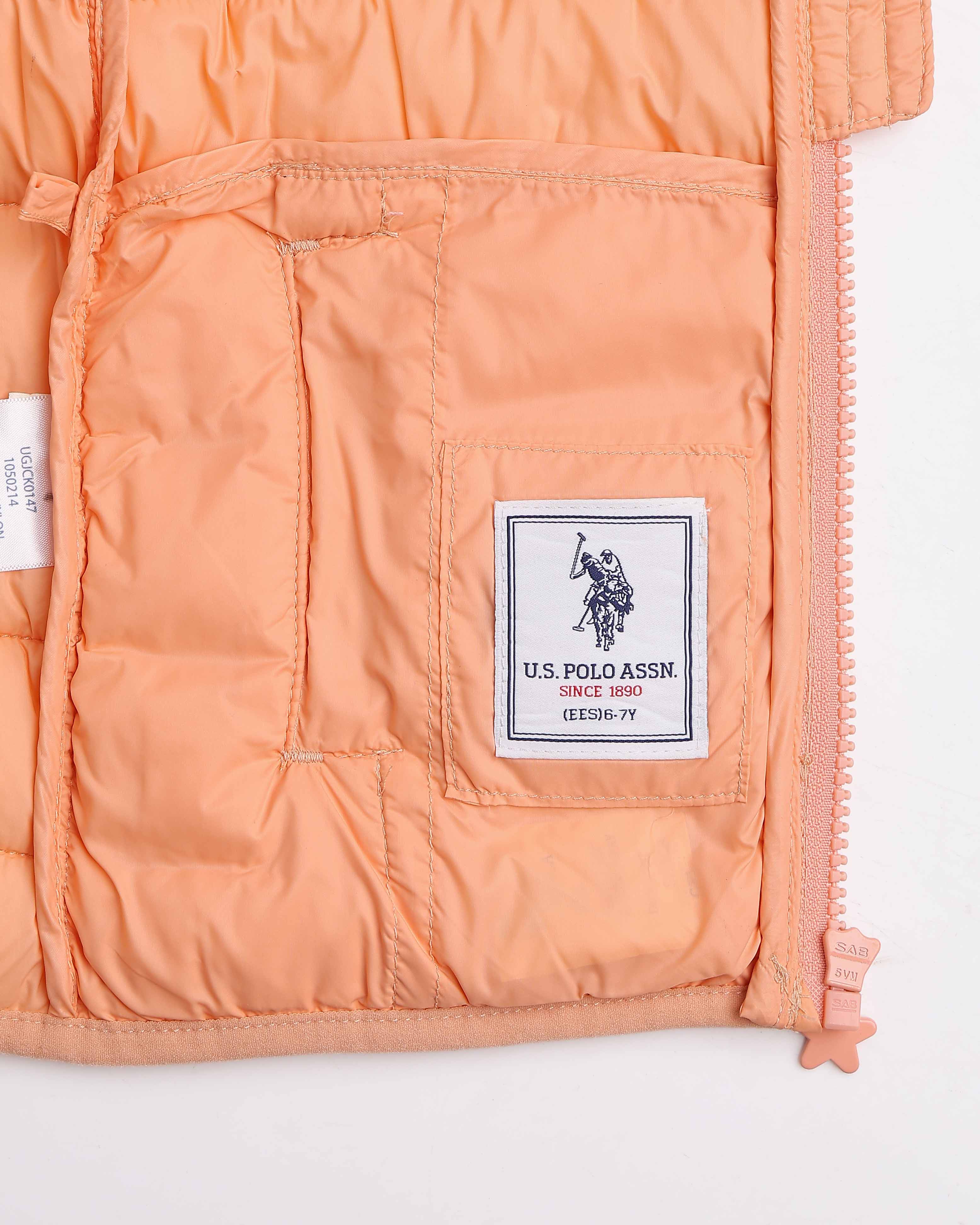 Girls Solid Packabale Jacket Rust - U.S. Polo Assn. India | Large