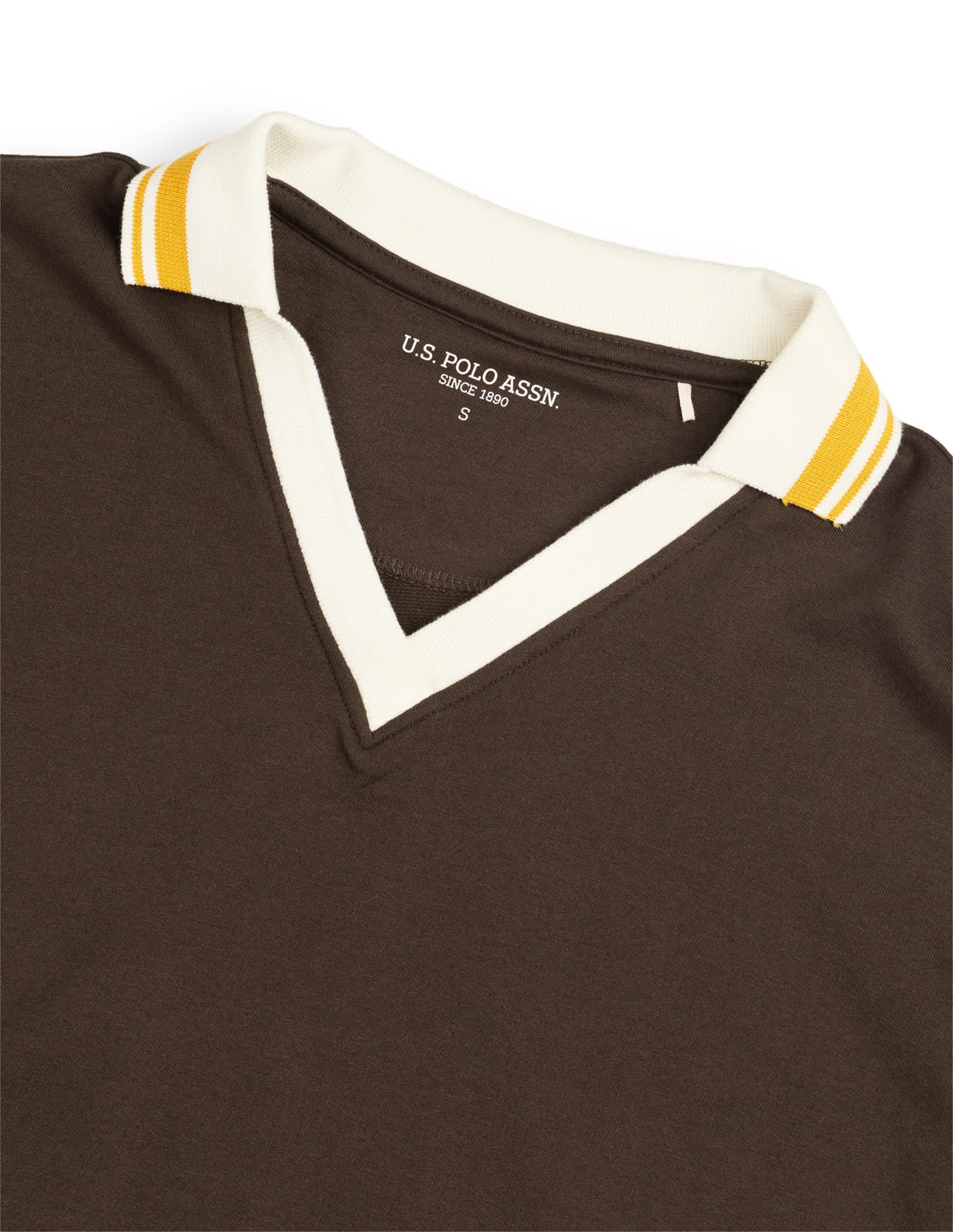 Polo Collar T-Shirt With Wide Leg Pants Brown - U.S. Polo Assn. India | Large