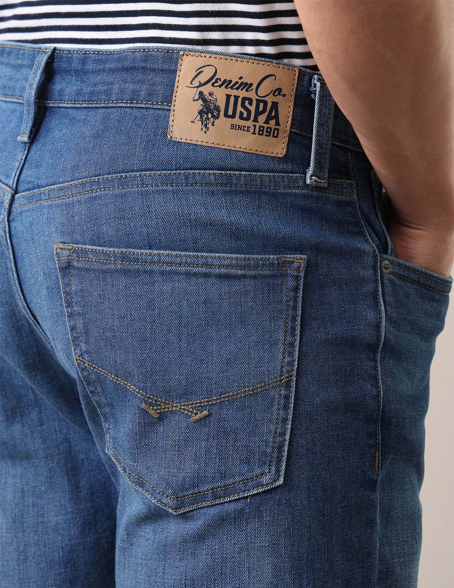 Harold Slim Straight Fit Blue Jeans Indigo - U.S. Polo Assn. India | Large