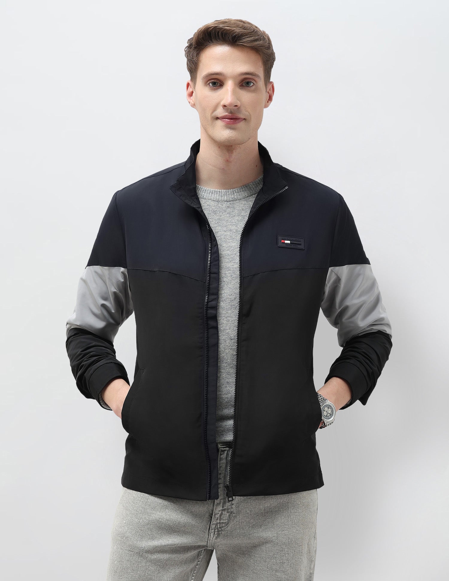 Colour Blocked Windcheater Jacket Navy - U.S. POLO ASSN. | Large