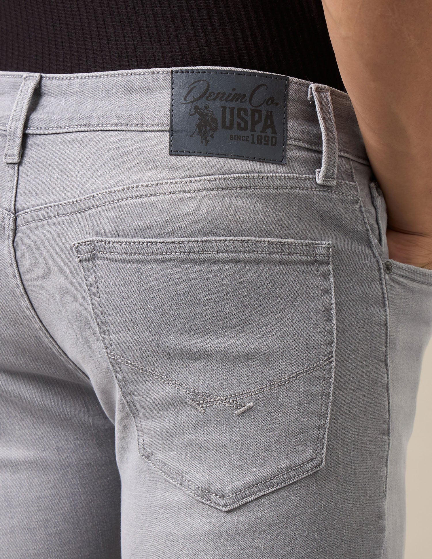Regallo Skinny Fit Grey Jeans Grey - U.S. Polo Assn. India | Large