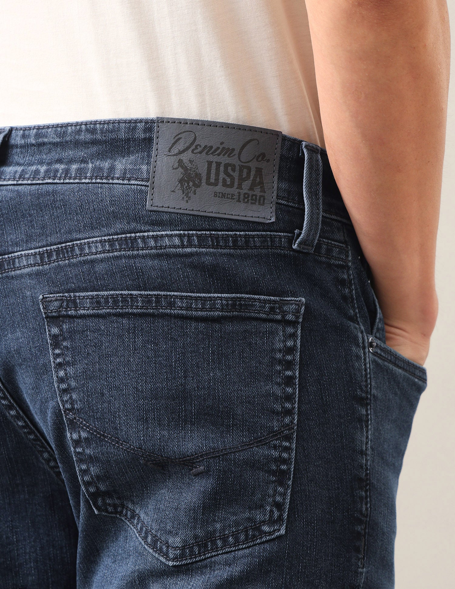 Brandon Slim-Tapered Fit Blue Jeans Dark Blue - U.S. Polo Assn. India | Large