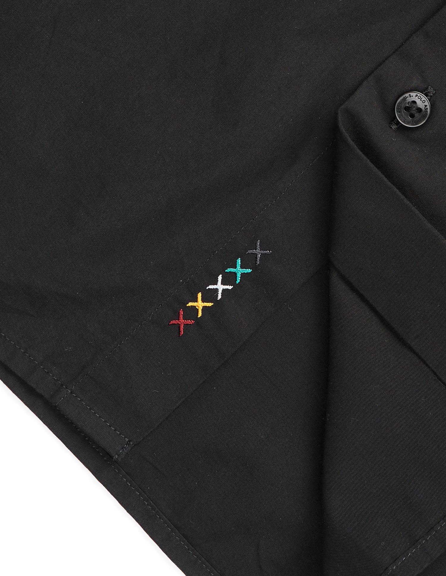 Pacho X Tailored Fit Pure Cotton Shirt Black - U.S. POLO ASSN. | Large