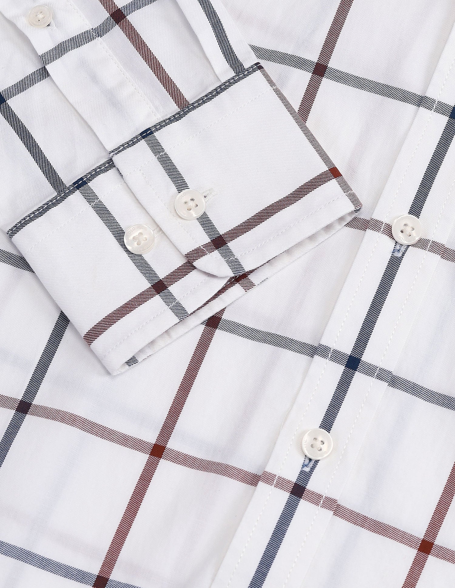 Tailored Fit Checked Shirt White - U.S. Polo Assn. India | Large