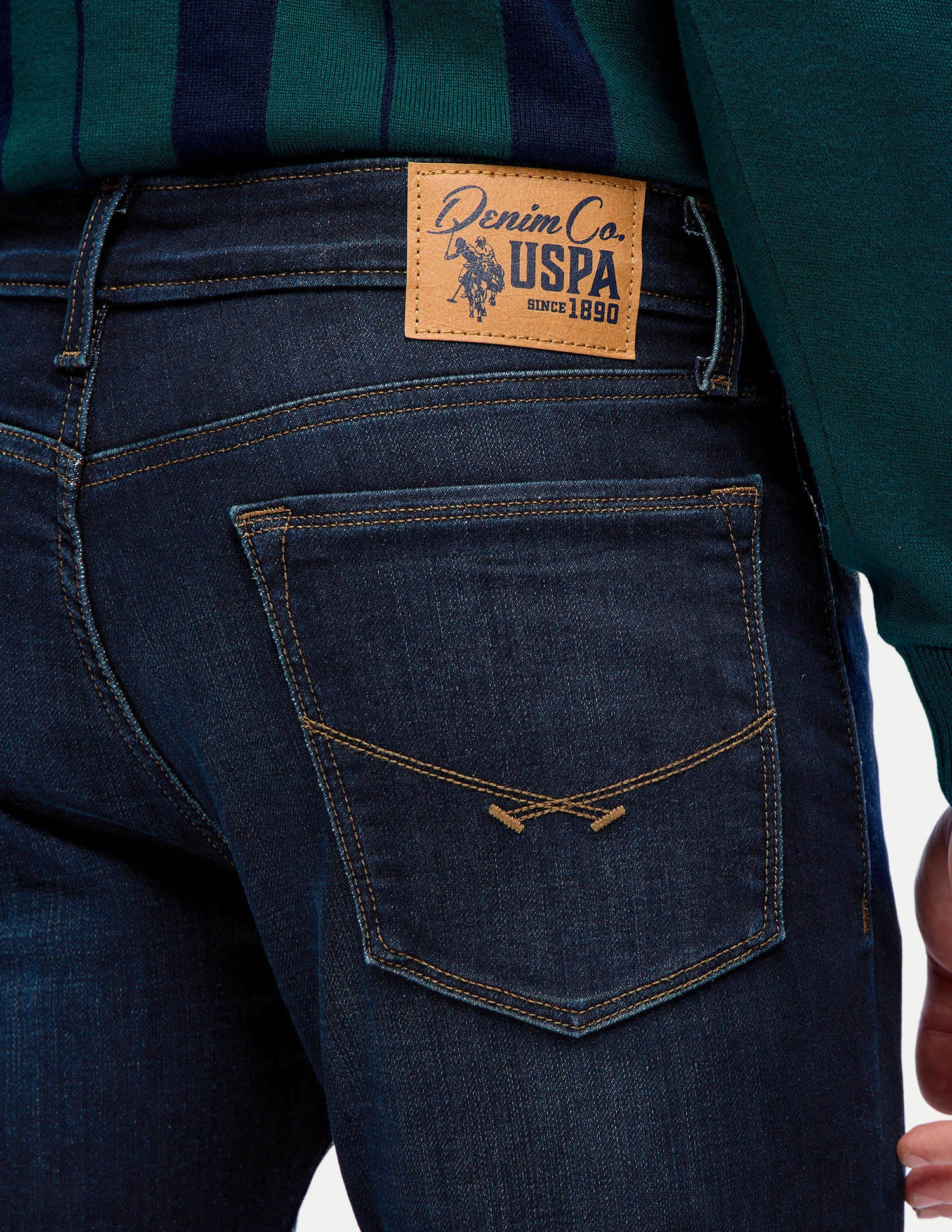 Regallo Skinny Fit Blue Jeans Dark Blue - U.S. Polo Assn. India | Large