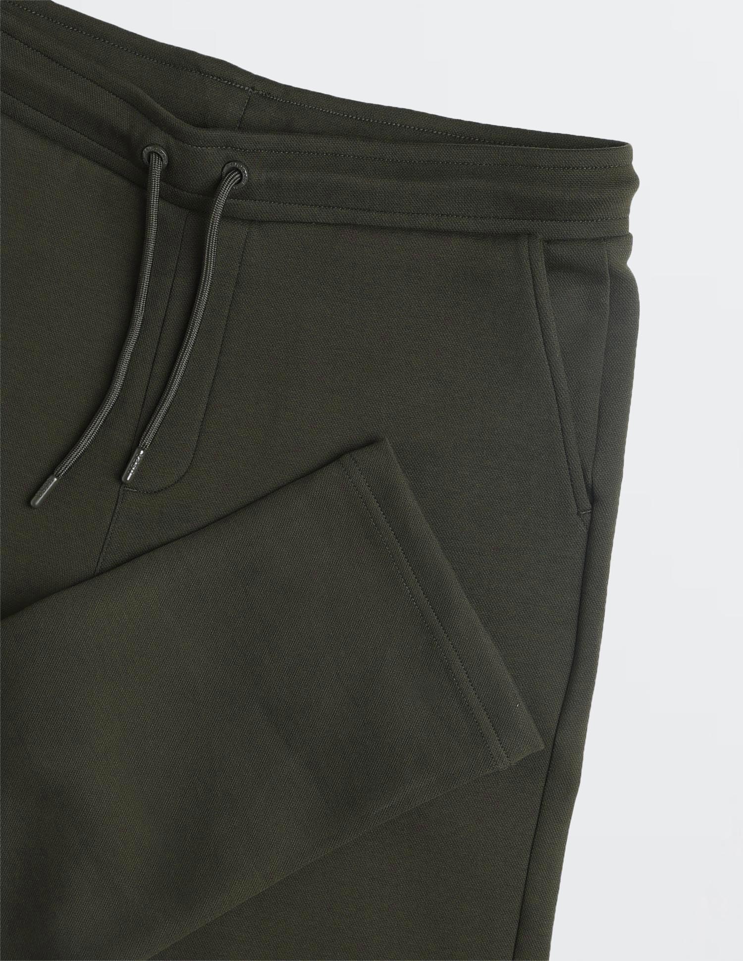 Mid Rise Solid Track Pants Dark Green - U.S. Polo Assn. India | Large