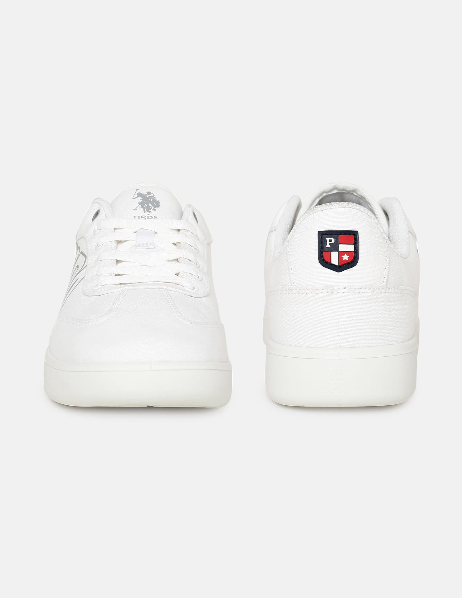 Men Brand Printed Hover Sneakers White - U.S. Polo Assn. India | Large