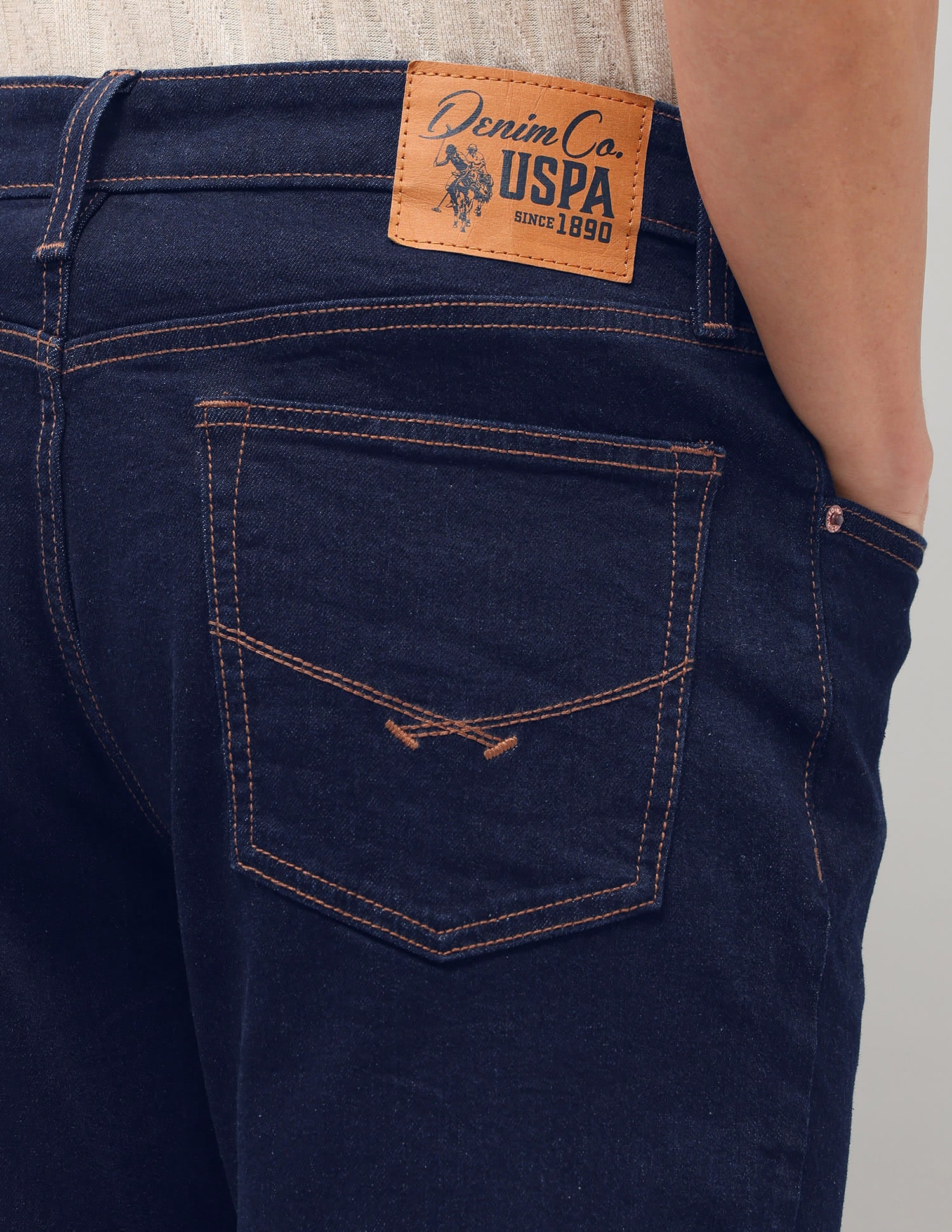 Solid Bootcut Jeans Blue - U.S. Polo Assn. India | Large