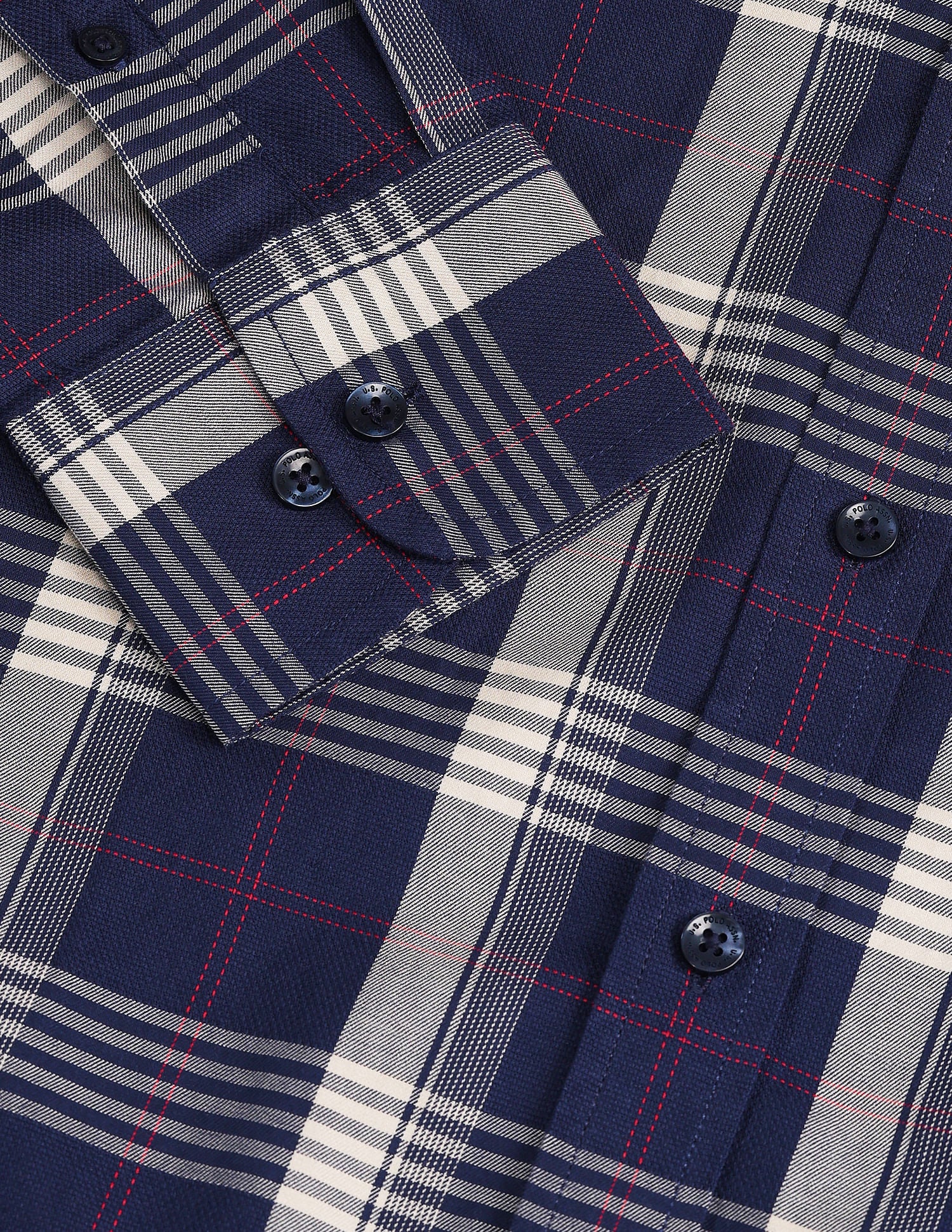 Tartan Check Tailored Fit Shirt Navy - U.S. Polo Assn. India | Large