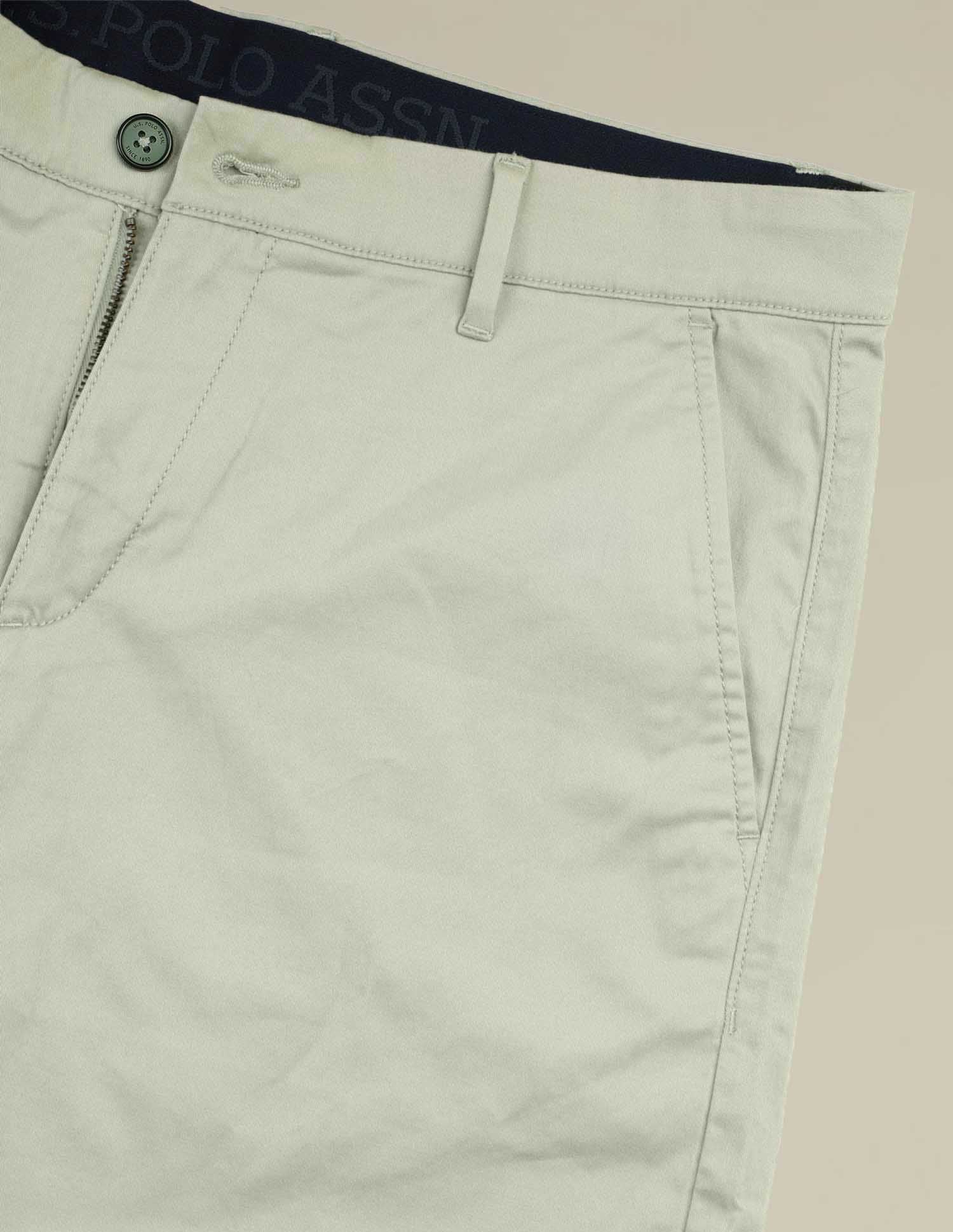 Solid Slim Fit Shorts Sage - U.S. POLO ASSN. | Large