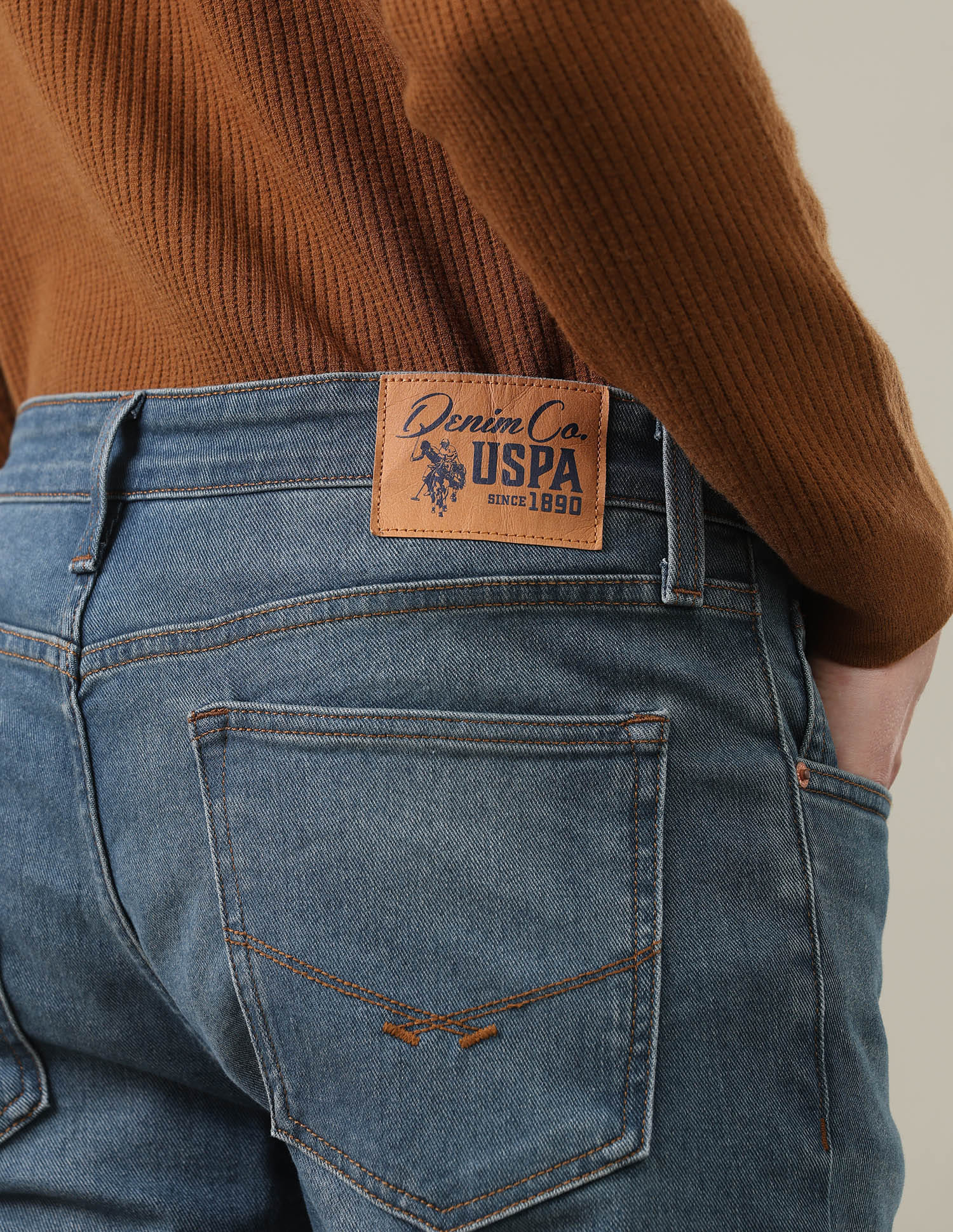 Brandon Slim-Tapered Fit Blue Jeans Blue - U.S. Polo Assn. India | Large