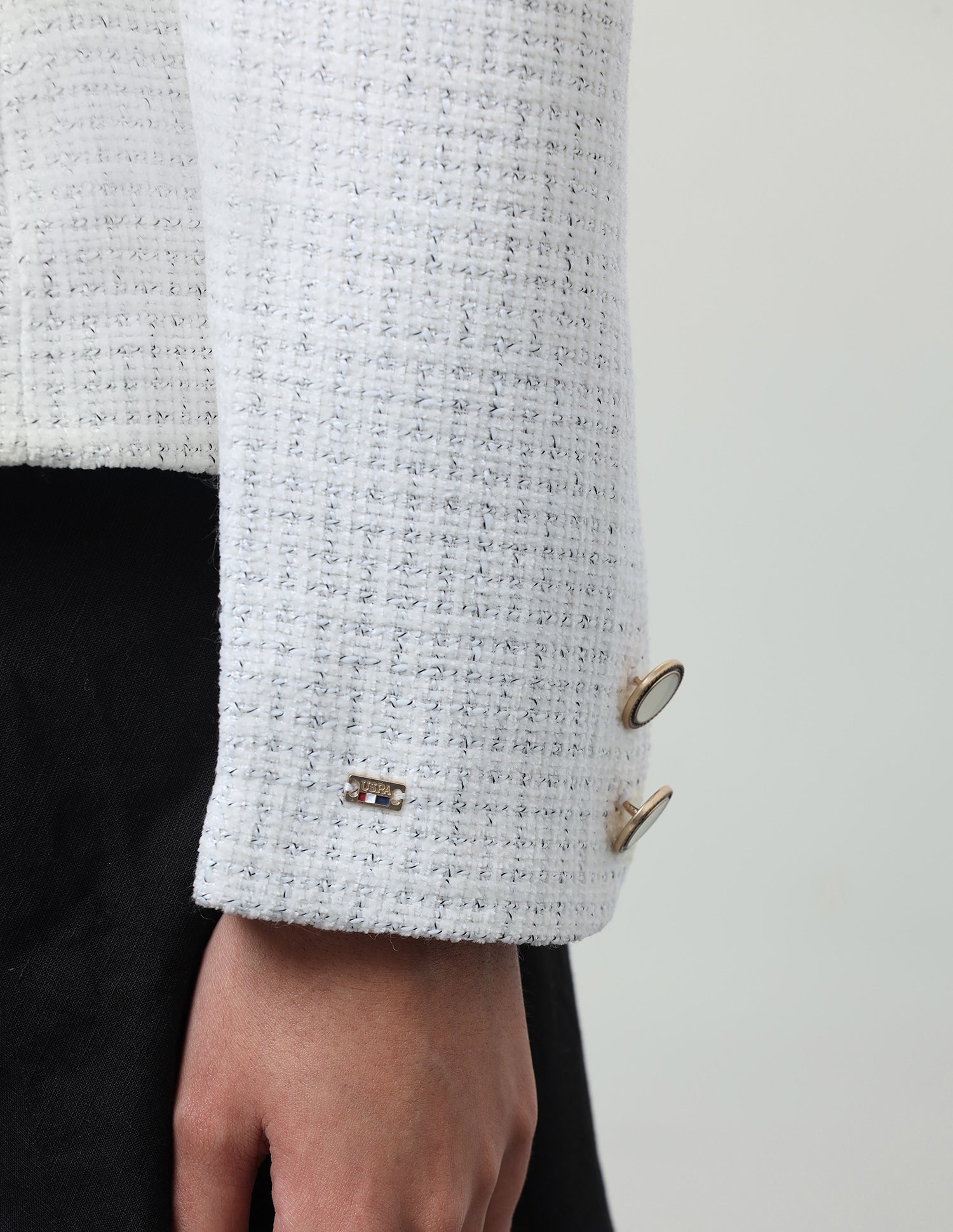 Tweed Blazer Jacket Off-White - U.S. Polo Assn. India | Large