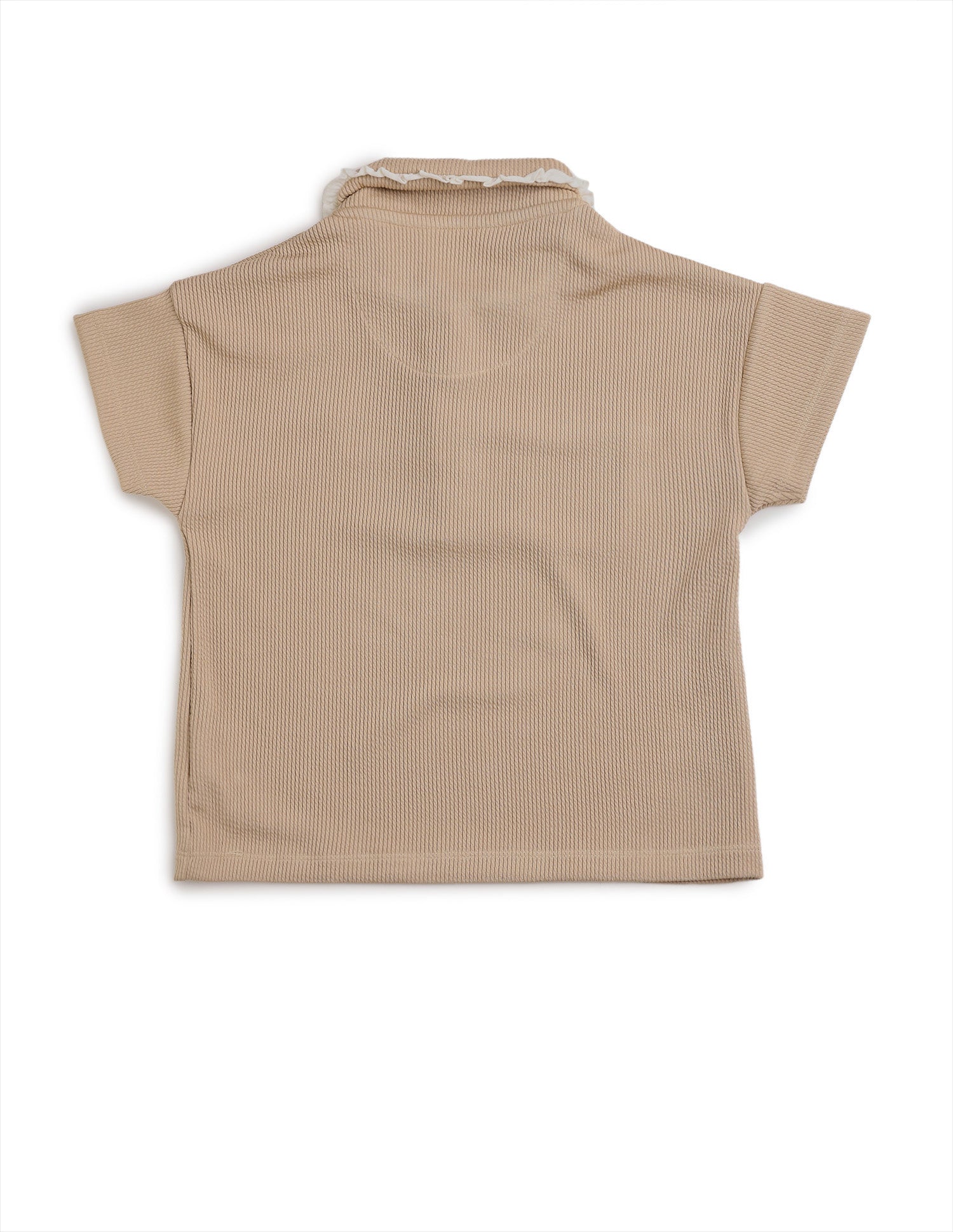 Girls Textured Boxy Fit Top Light Brown - U.S. POLO ASSN. | Large