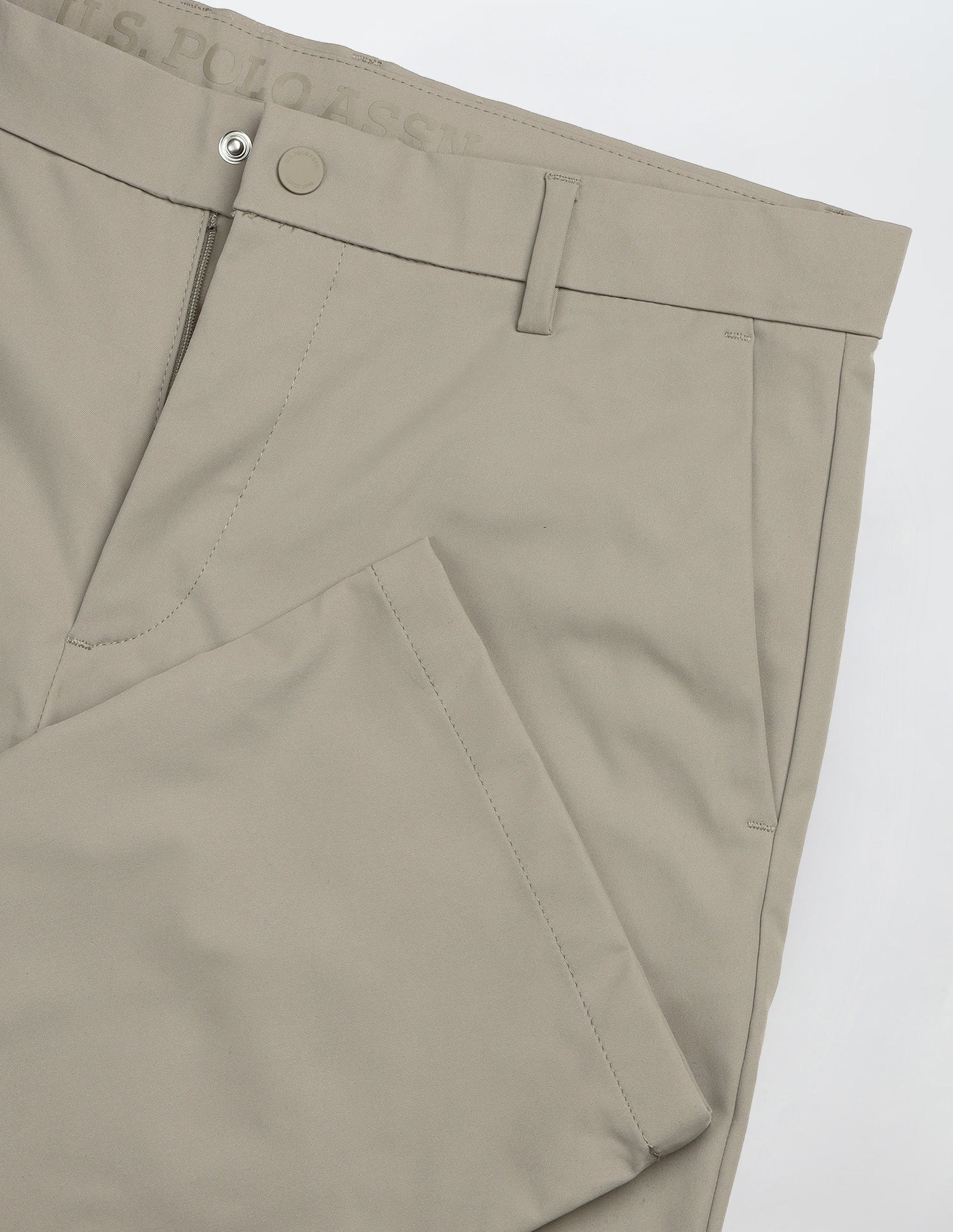 Mid Rise Riley Straight Fit Trousers Light Khaki - U.S. Polo Assn. India | Large