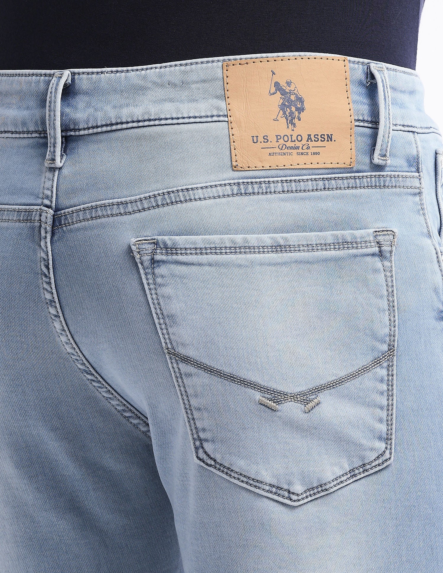 Regallo Skinny Fit Blue Jeans Light-Blue - U.S. POLO ASSN. | Large