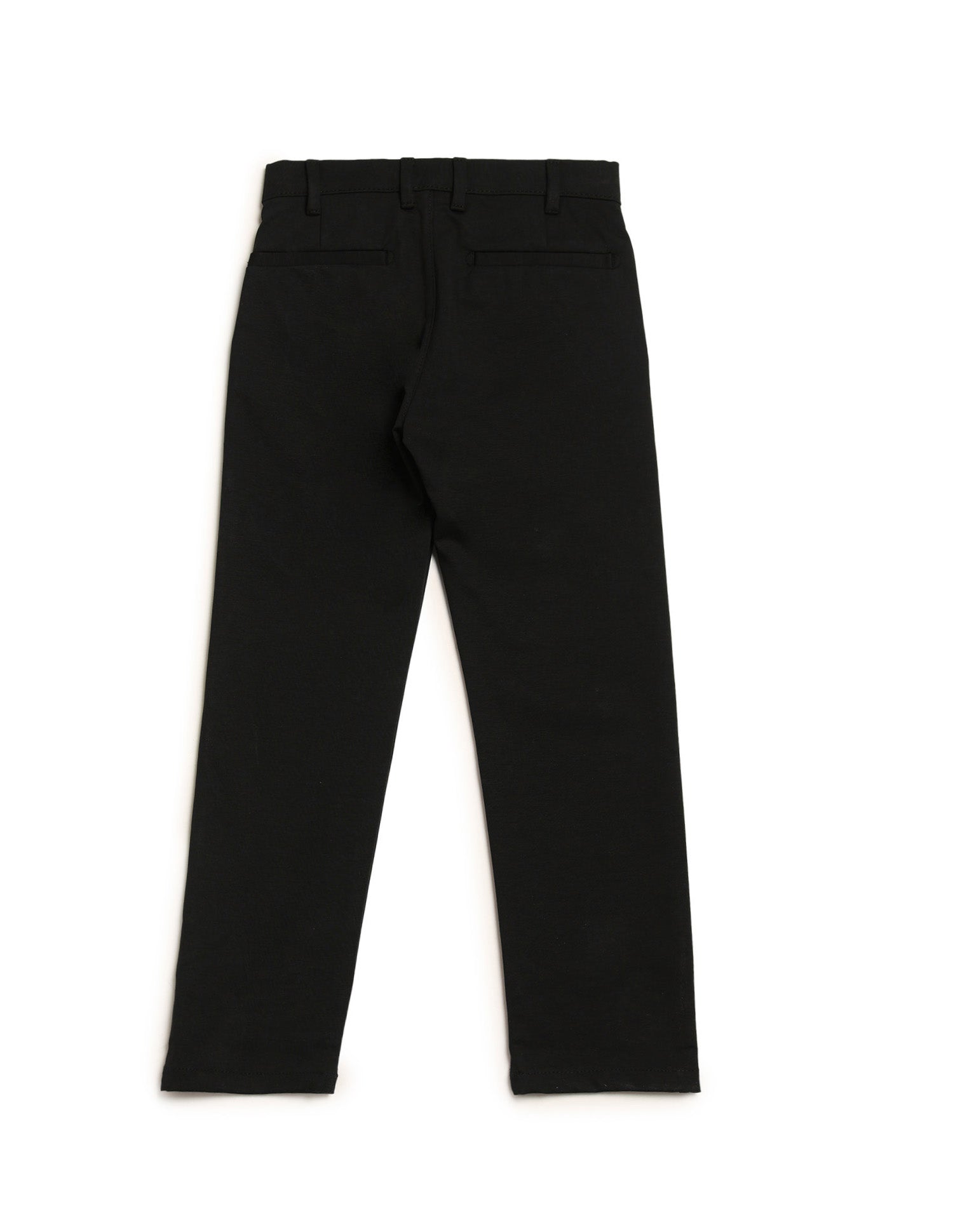 Boys Solid Slim Fit Trousers Black - U.S. POLO ASSN. | Large