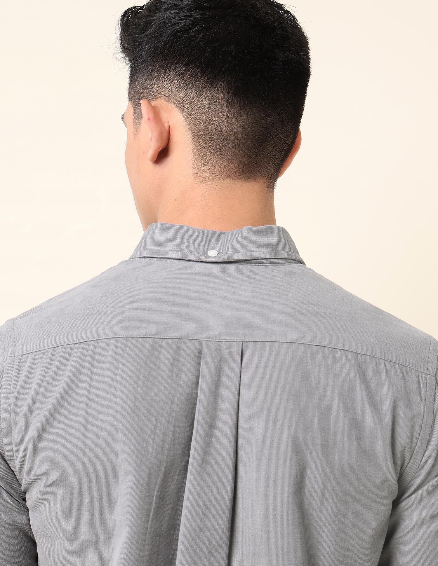 Tailored Fit Corduroy Shirt Grey - U.S. Polo Assn. India | Large