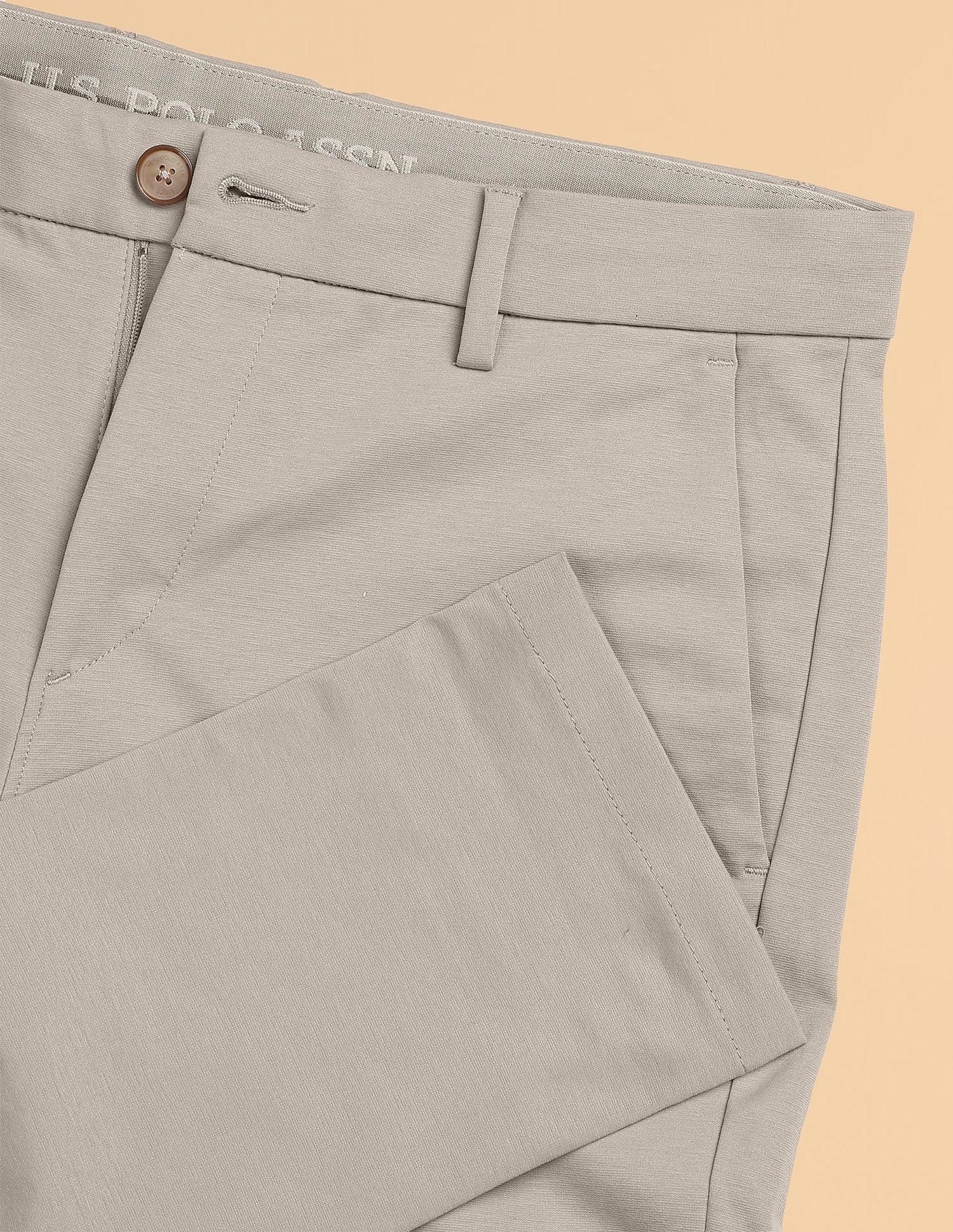 Pacho X Austin Slim Fit Trousers Stone - U.S. Polo Assn. India | Large