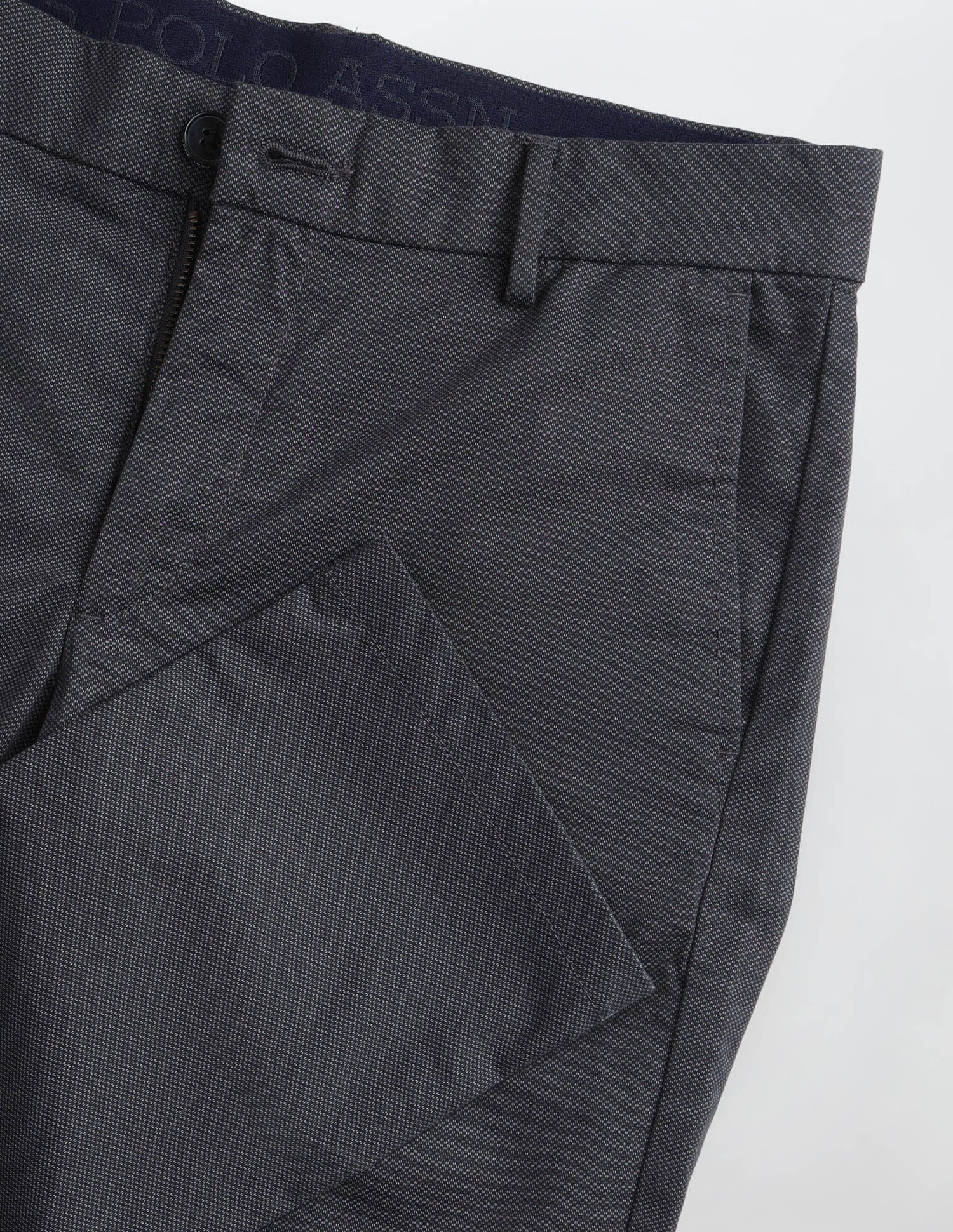 Satin Denver Slim Fit Trousers Charcoal - U.S. Polo Assn. India | Large