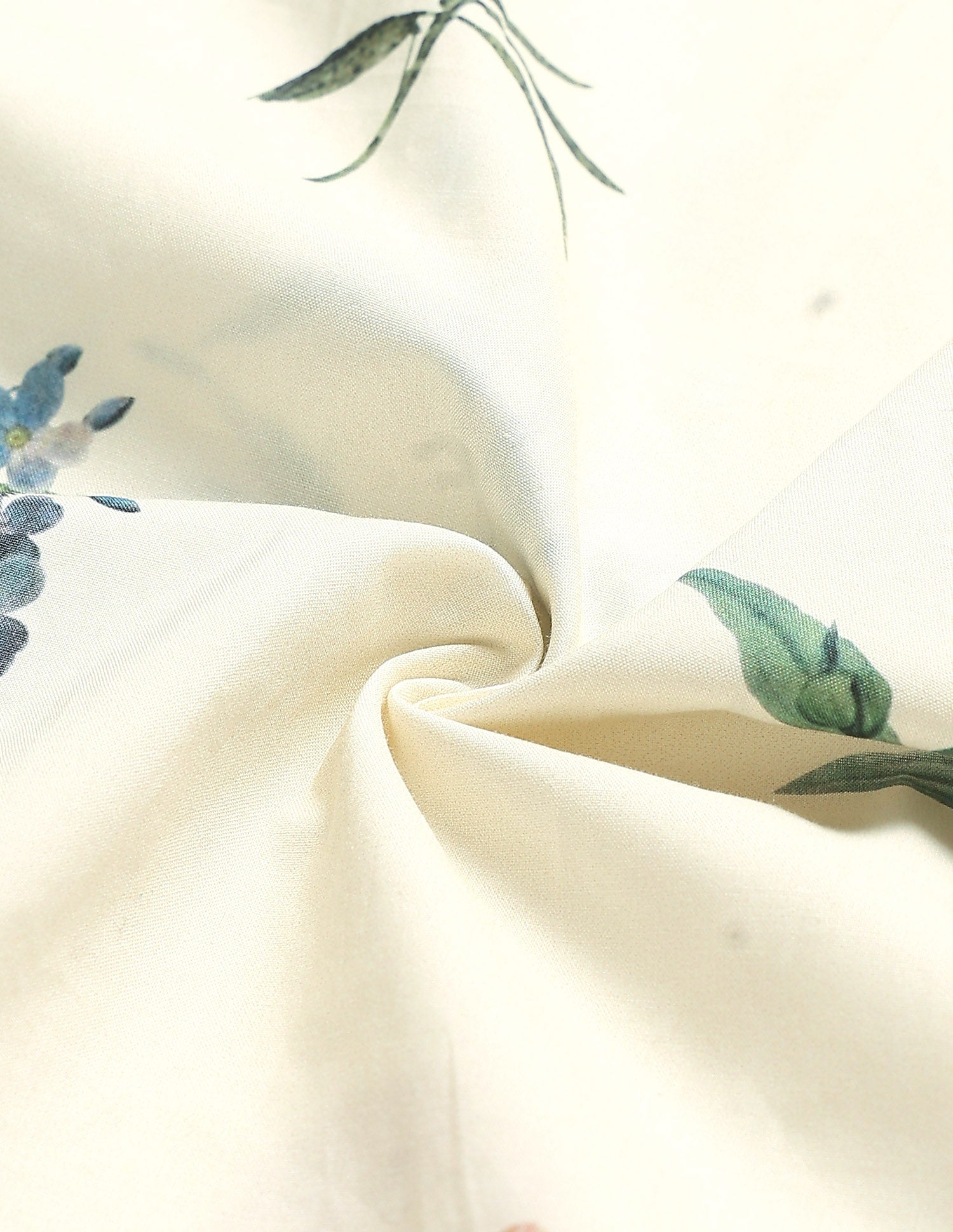 Floral Printed Band Collar Shirt Off White - U.S. Polo Assn. India | Large