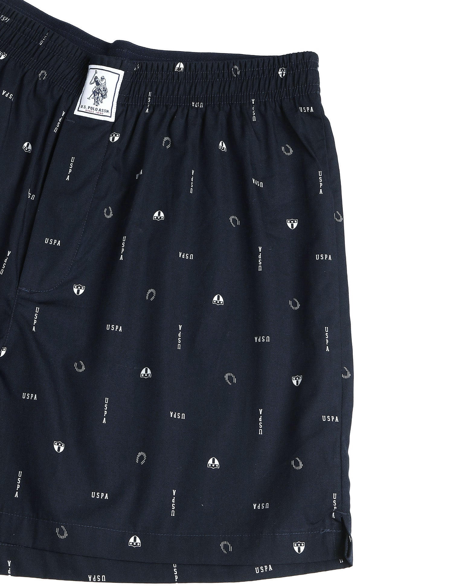 Pure Cotton Printed I657-PR Boxers - Pack Of 1 Navy Elements - U.S. Polo Assn. India | Large