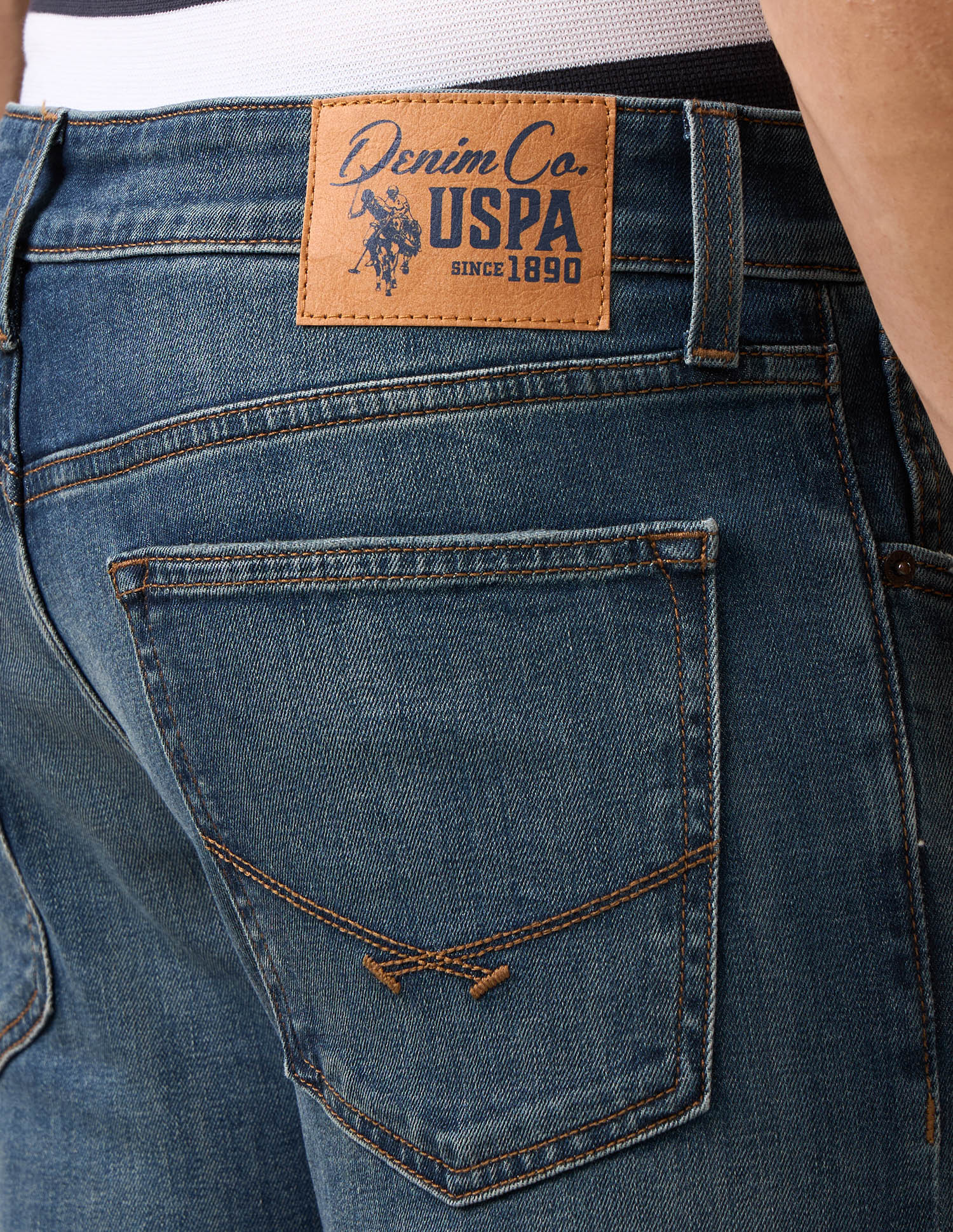 Regallo Skinny Fit Blue Jeans Dark Blue - U.S. Polo Assn. India | Large