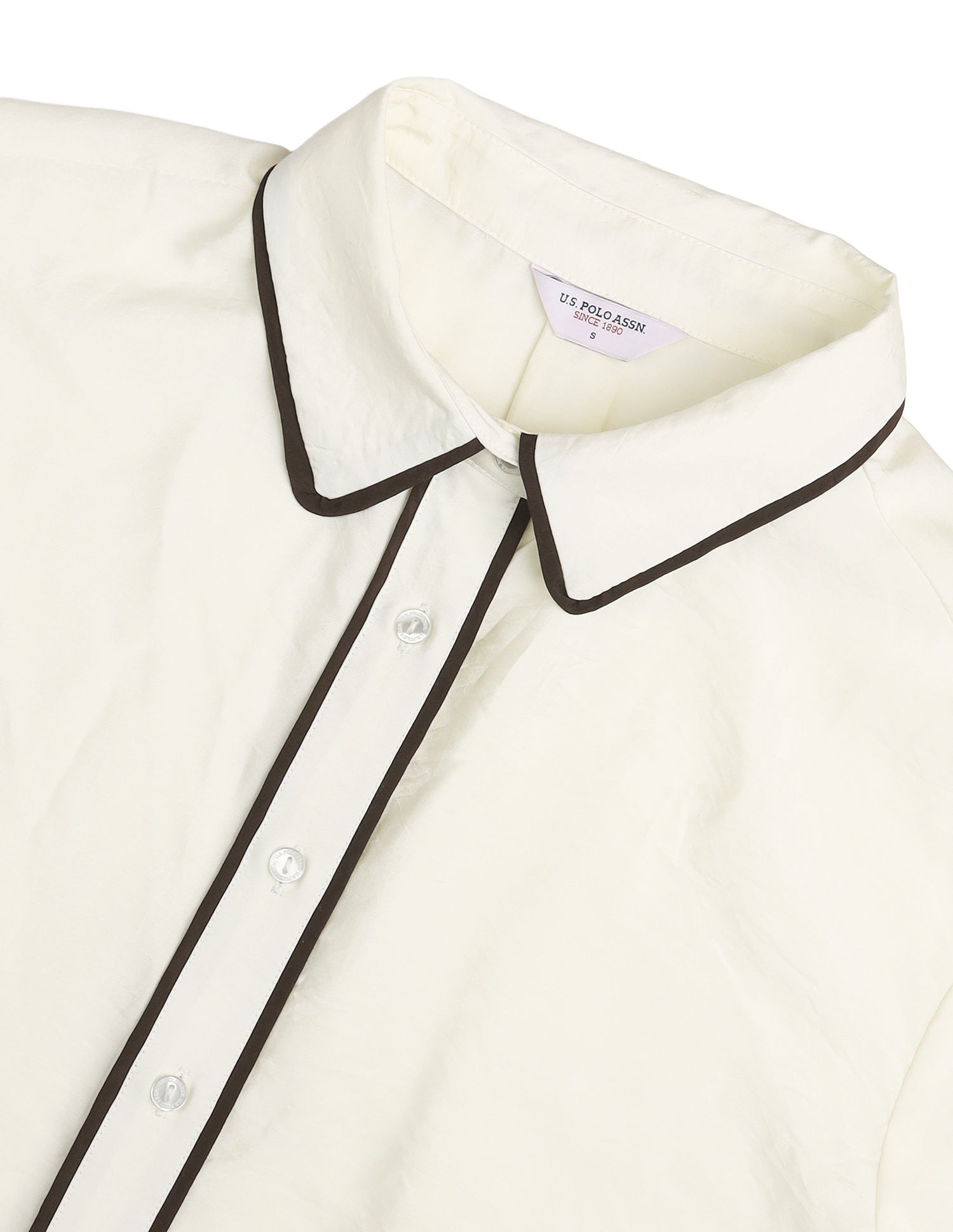 Solid Regular Fit Shirt Ecru - U.S. Polo Assn. India | Large