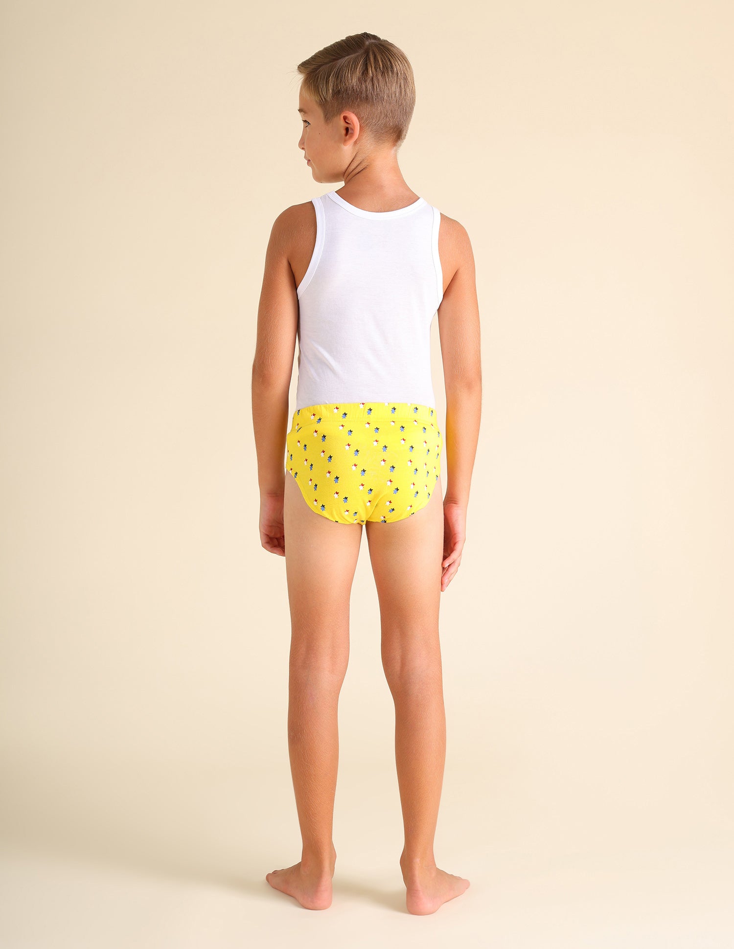 Mid Rise Pure Cotton EKB02 Briefs - Pack Of 3 Green, Yellow and Navy - U.S. POLO ASSN. | Large