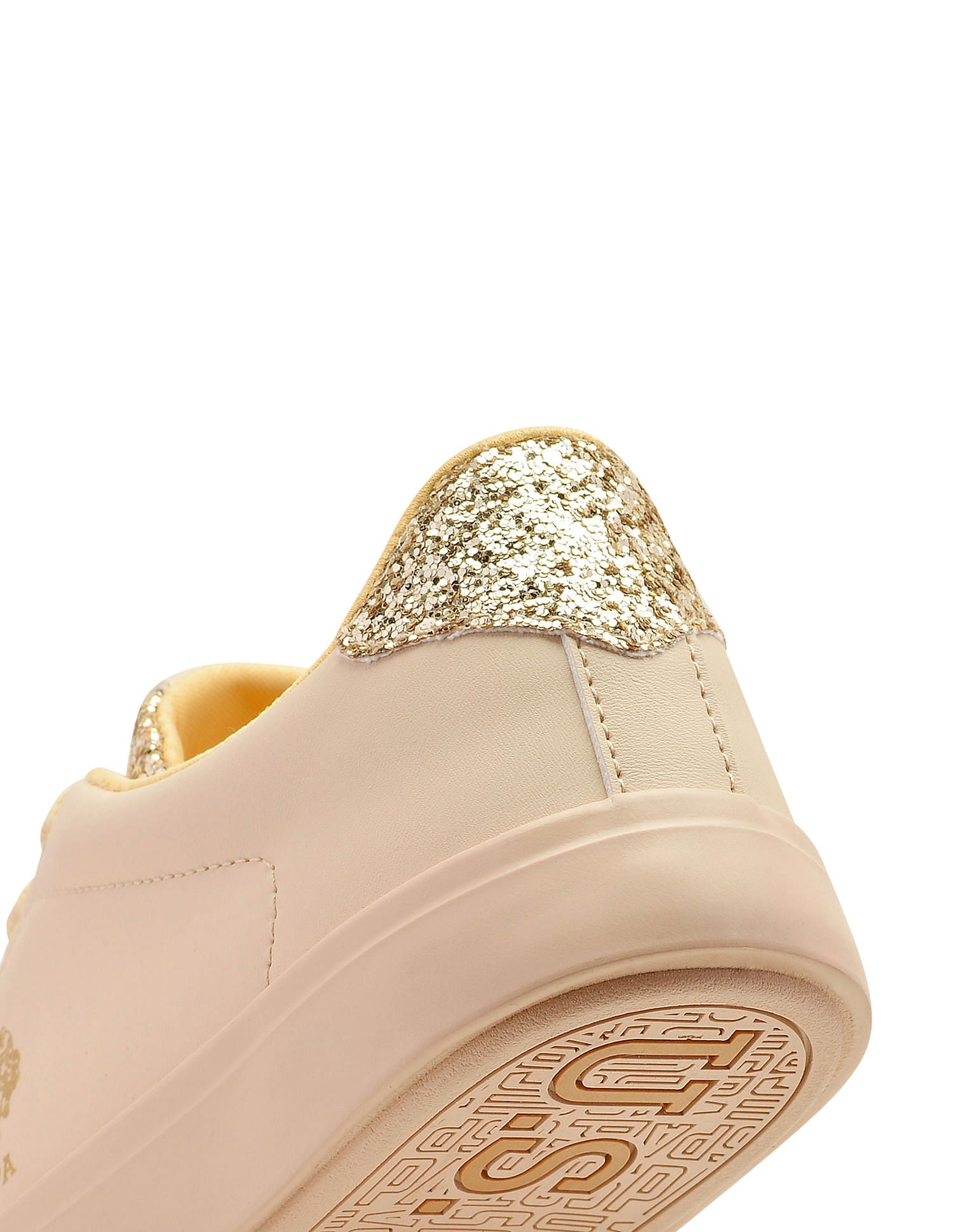 Women Round Toe Logo Beverly 2.0 Sneakers Beige - U.S. Polo Assn. India | Large