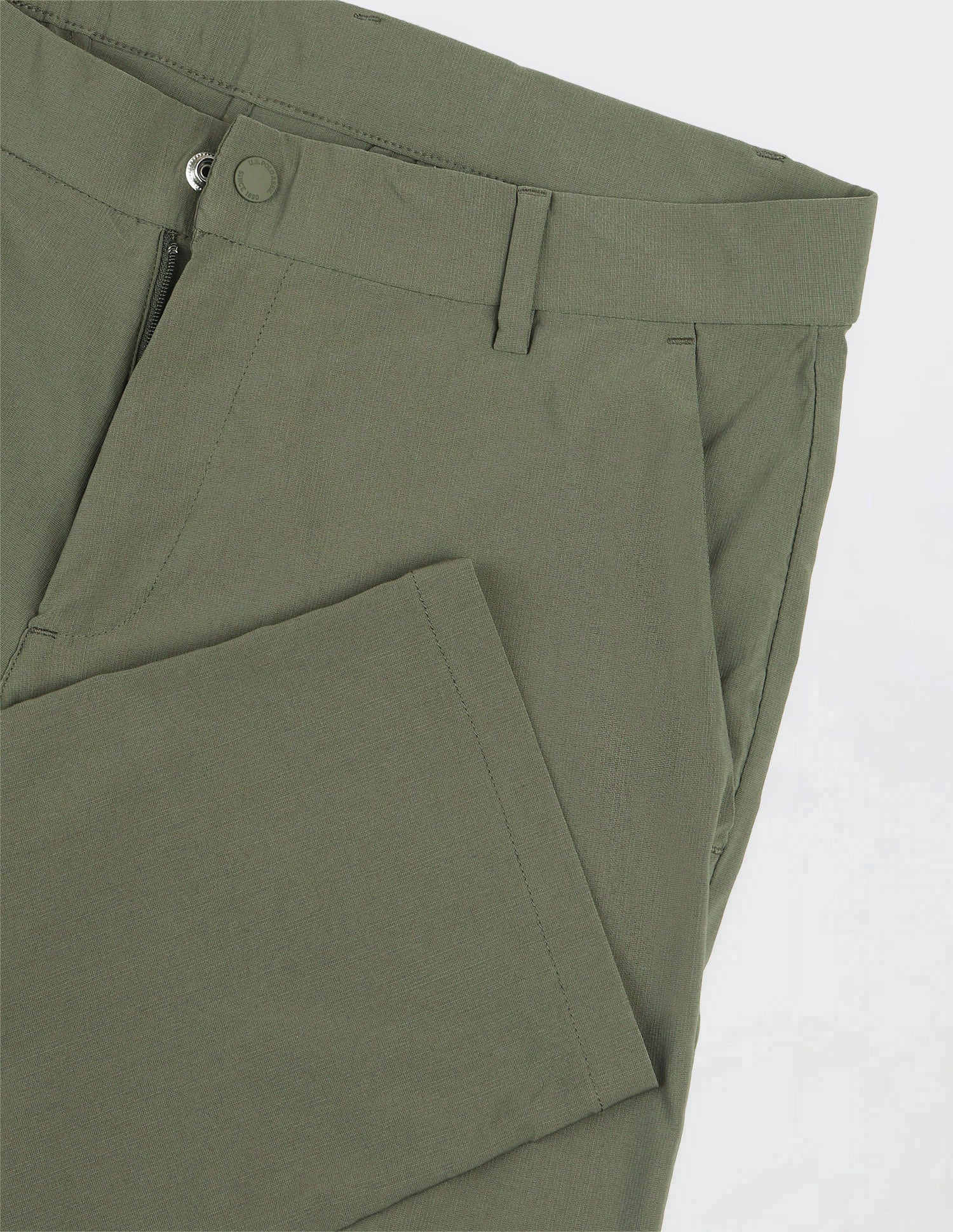 Satin Denver Slim Fit Trousers Olive - U.S. Polo Assn. India | Large