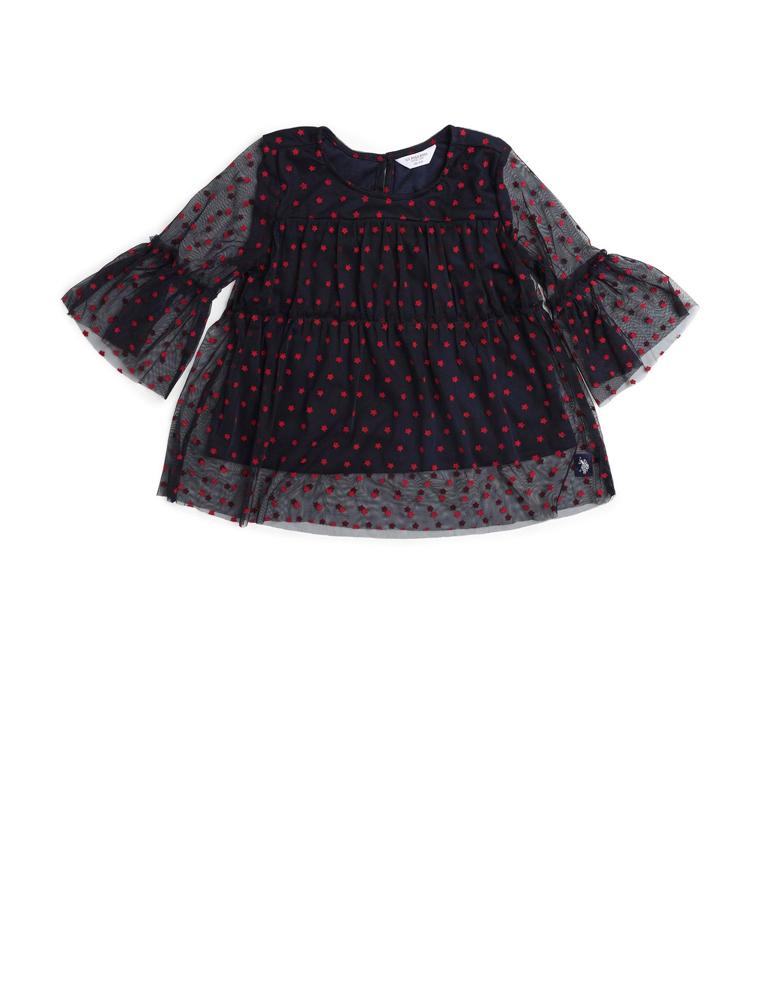 Star Print Tiered Top Navy - U.S. POLO ASSN. | Large