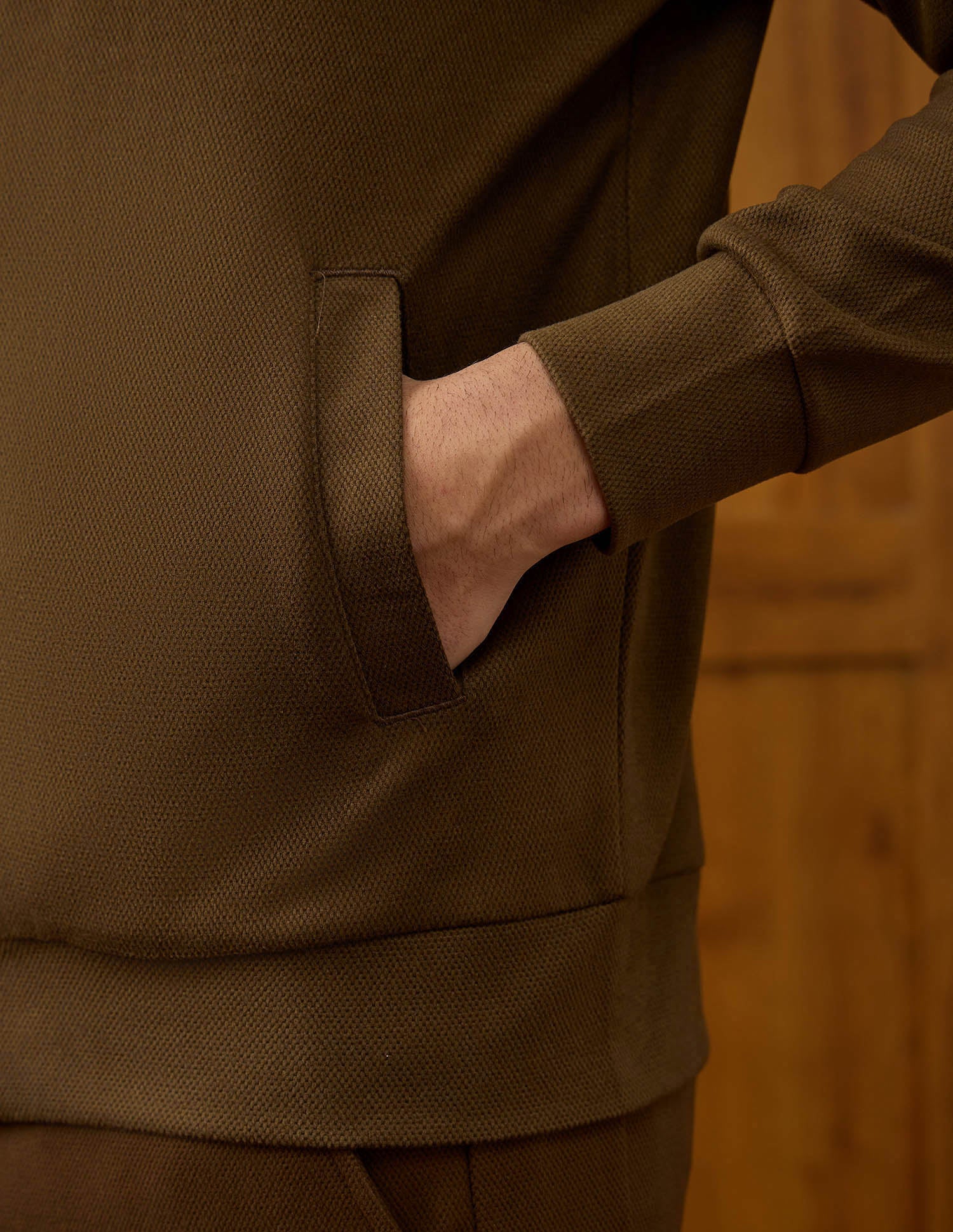 Equestrian Aisle Theater Textured Sweatshirt Dark Brown - U.S. POLO ASSN. | Large