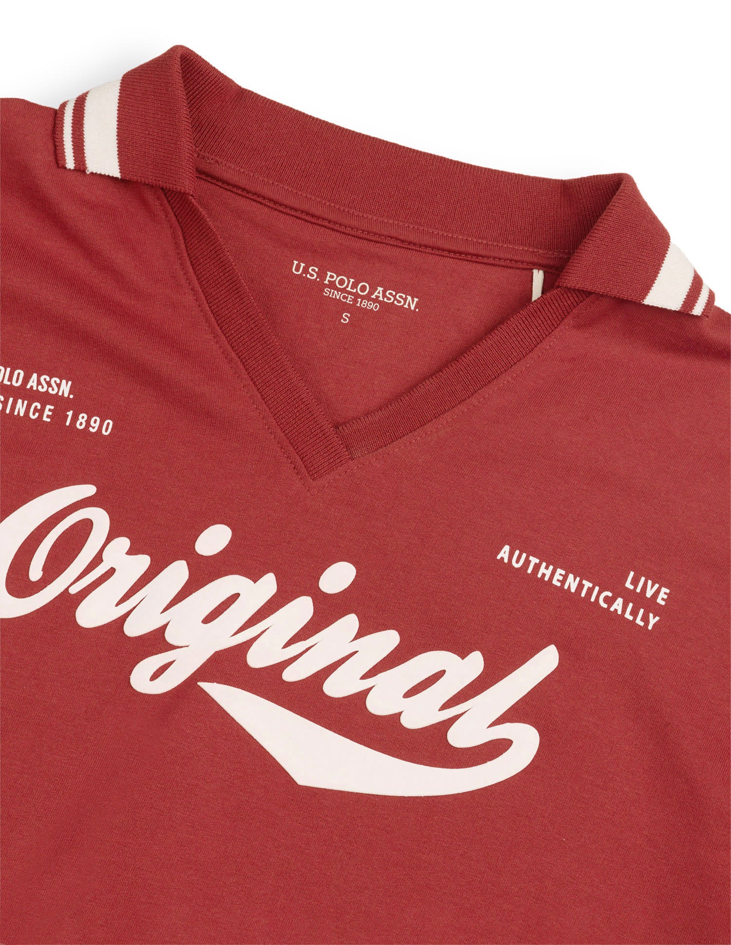 Polo Collar T-Shirt With Wide Leg Pants Red - U.S. Polo Assn. India | Large