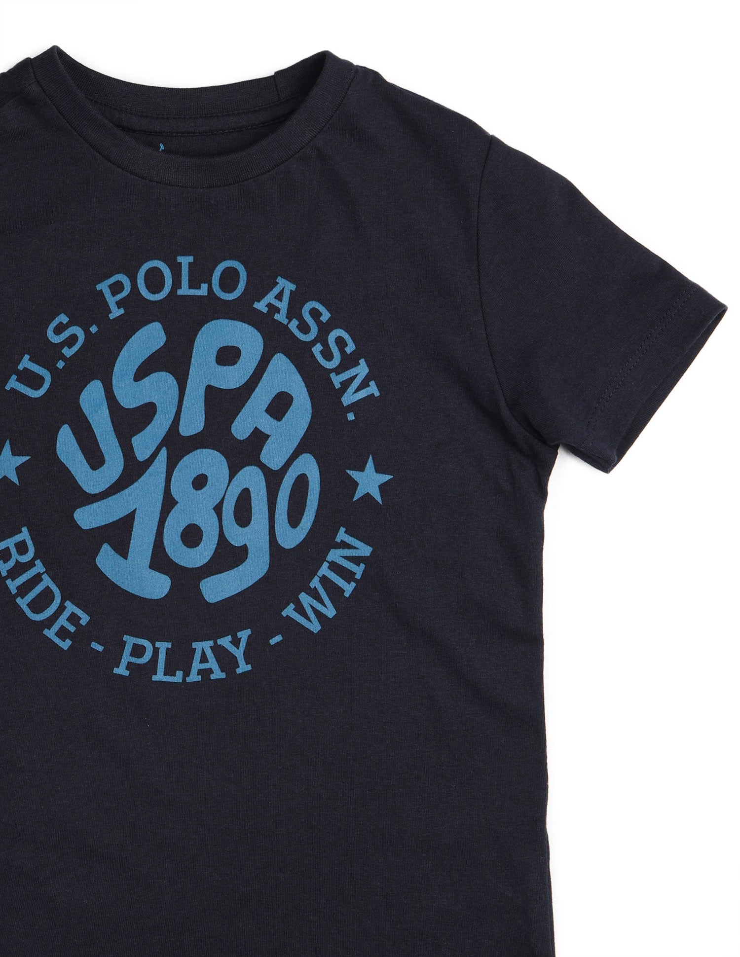 Boys Brand Printed Regular Fit T Shirt Navy - U.S. POLO ASSN. | Large