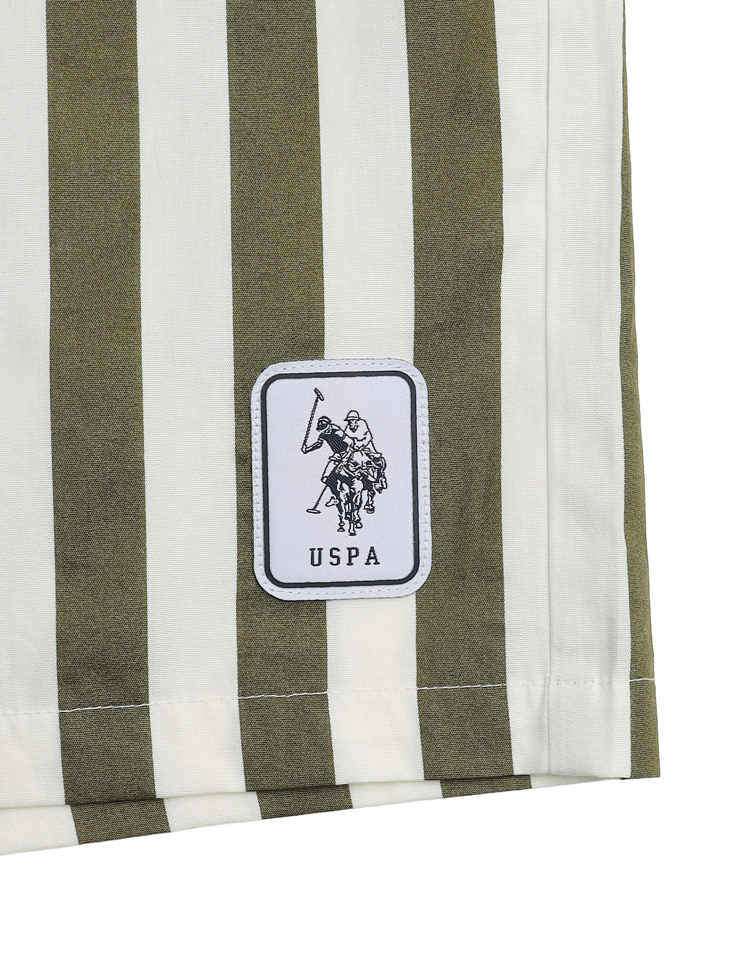 Vertical Striped Pure Cotton OEX15 Boxer Shorts Martin Olive - U.S. Polo Assn. India | Large