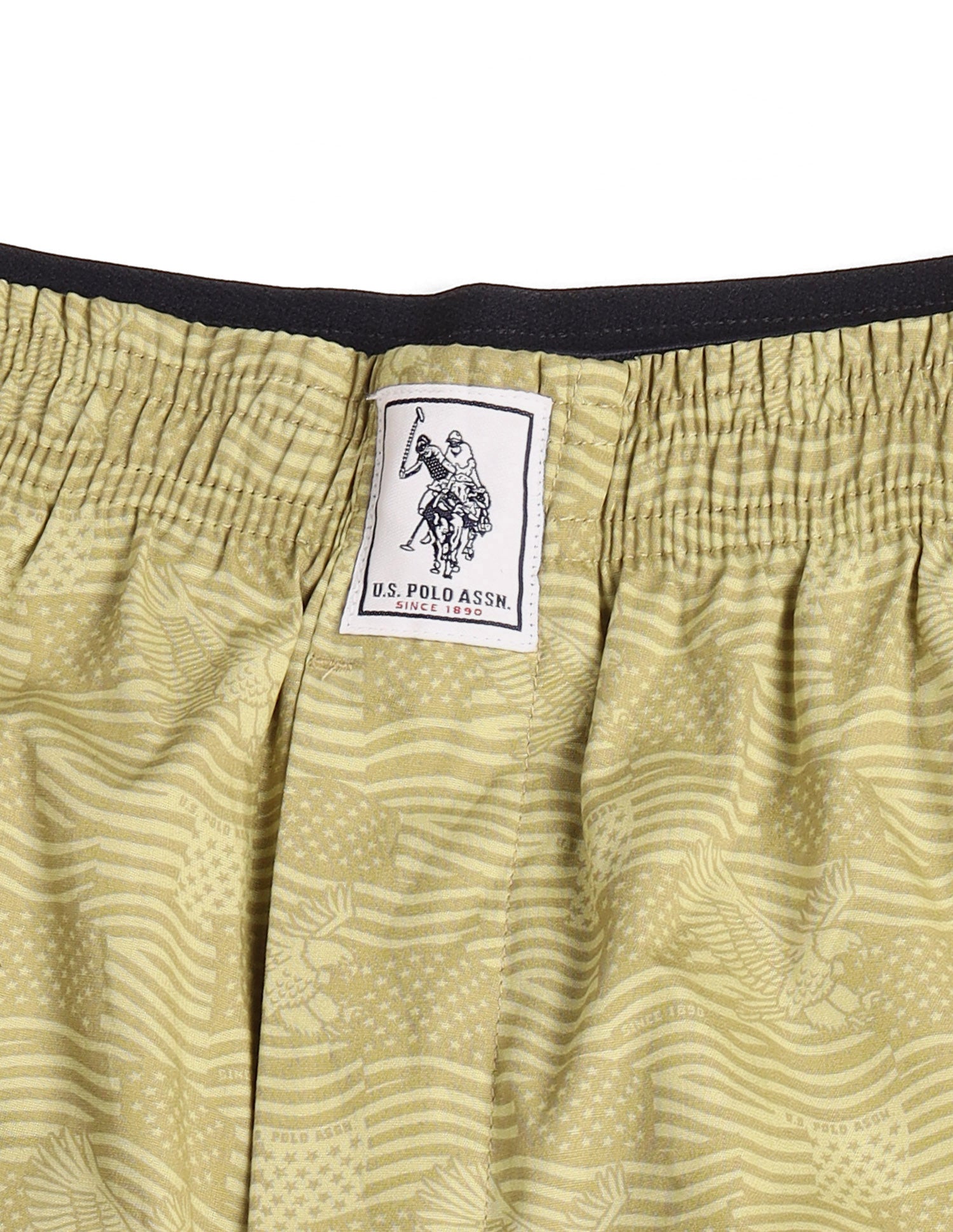 Pure Cotton Printed I657-PR Boxers - Pack Of 1 Paleolive Eagle - U.S. Polo Assn. India | Large