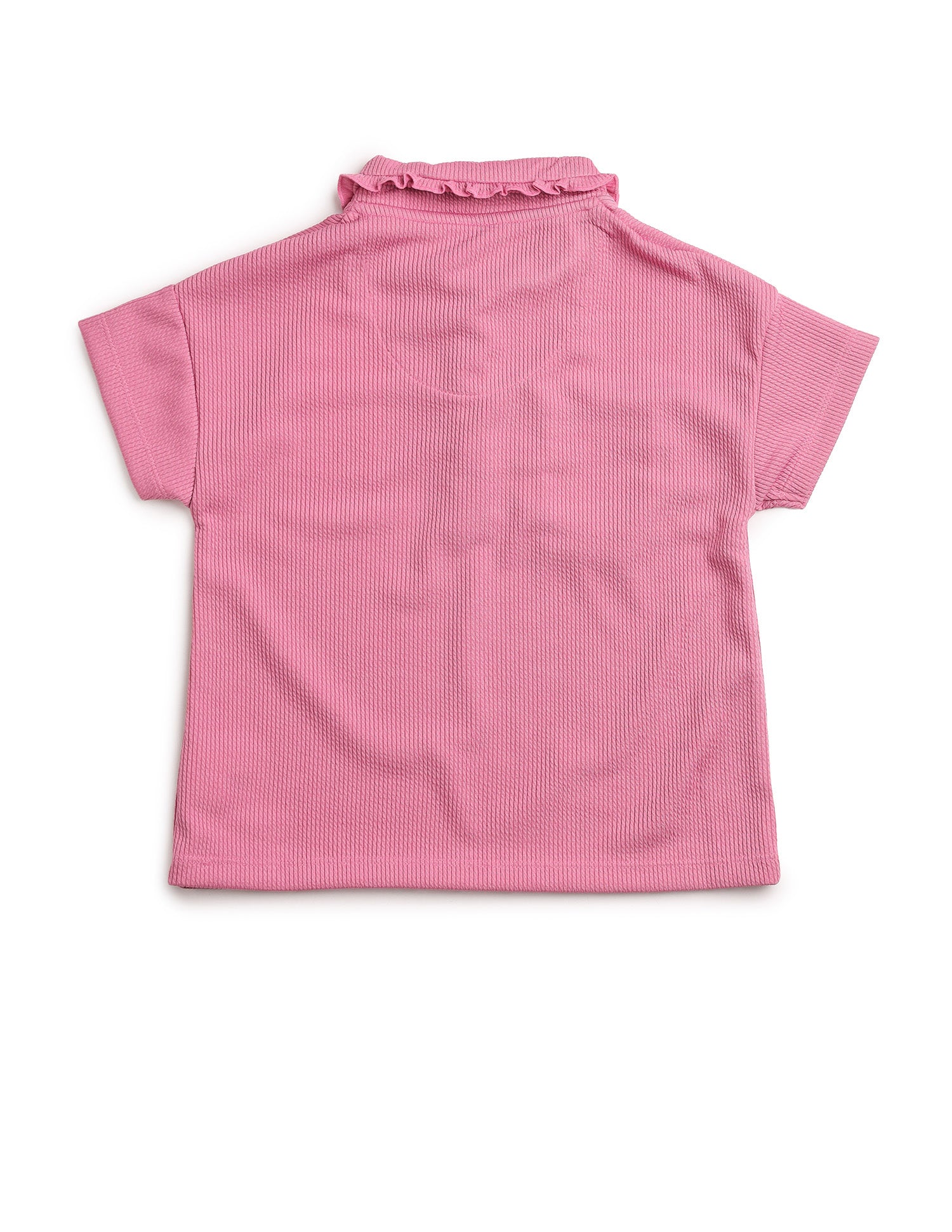 Girls Textured Boxy Fit Top Pink - U.S. POLO ASSN. | Large