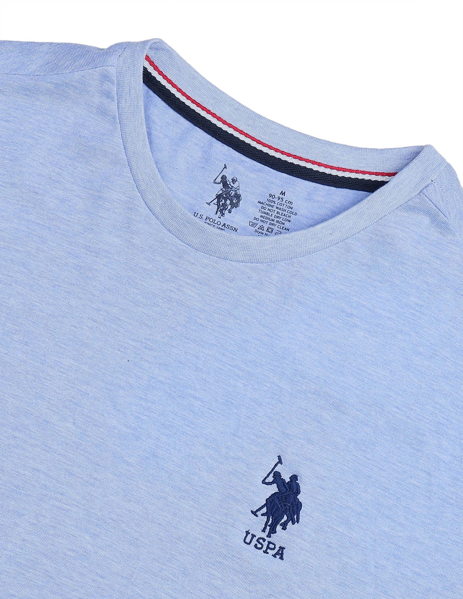 Tonal Logo Cotton 1633 Lounge T-Shirt - Pack Of 2 Blue and Black - U.S. Polo Assn. India | Large