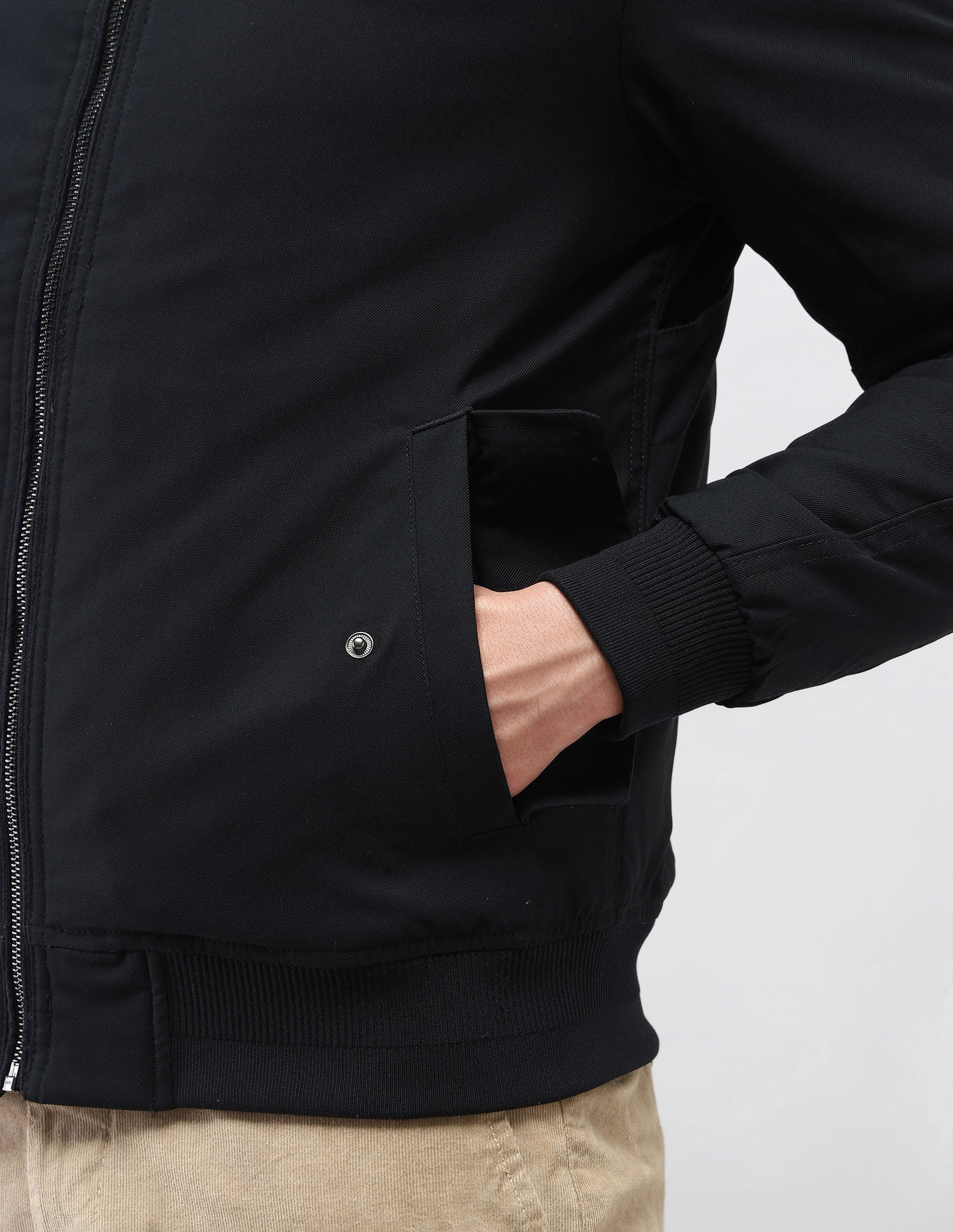 Solid Regular Fit Casual Jacket Black - U.S. Polo Assn. India | Large