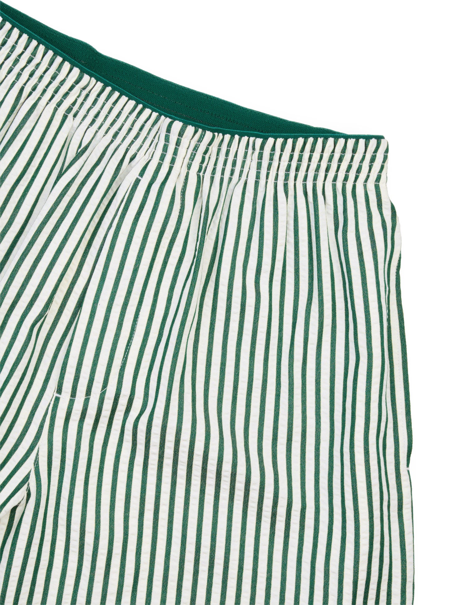 Seersucker Striped OEX22 Boxer Shorts Green - U.S. Polo Assn. India | Large