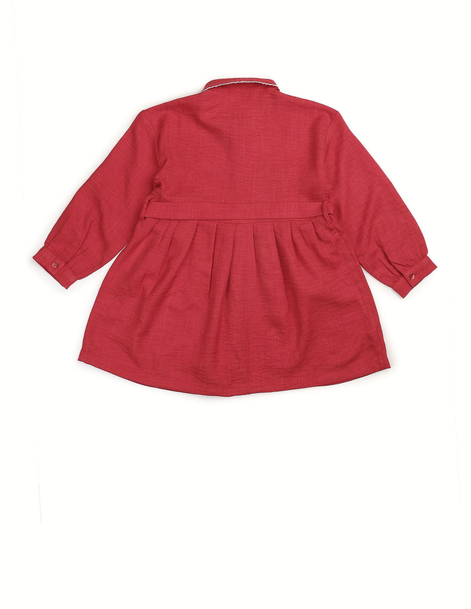 Girls Solid Shirt Dress Red - U.S. POLO ASSN. | Large