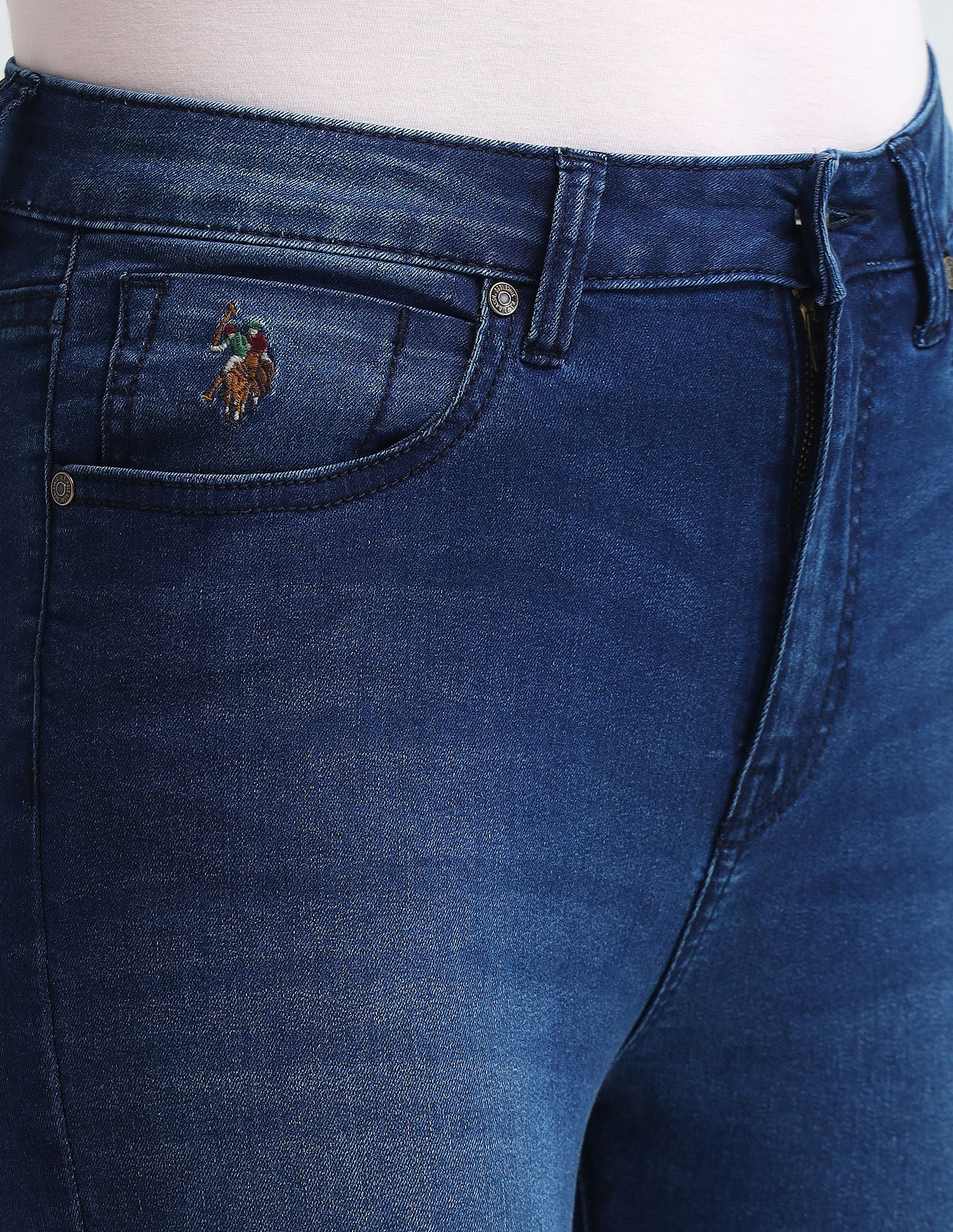 Super Skinny Fit Blue Jeans Blue - U.S. Polo Assn. India | Large