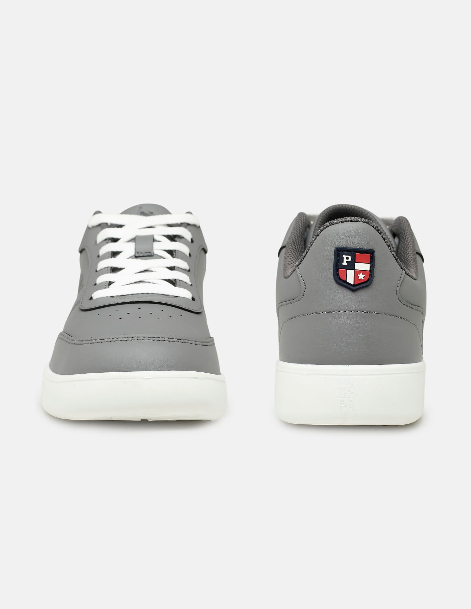 Men Lumen Solid Sneakers Light Grey - U.S. Polo Assn. India | Large