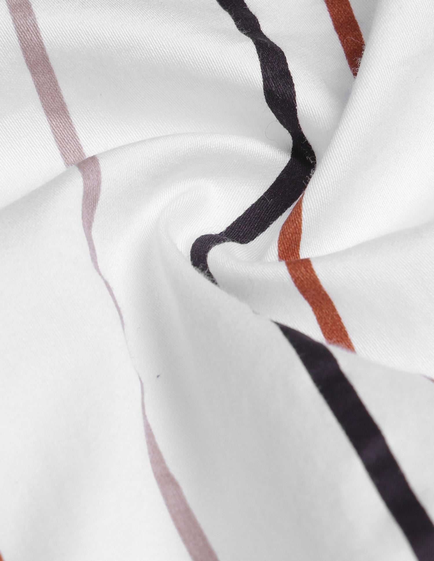 Vertical Striped Satin Shirt Rust - U.S. Polo Assn. India | Large