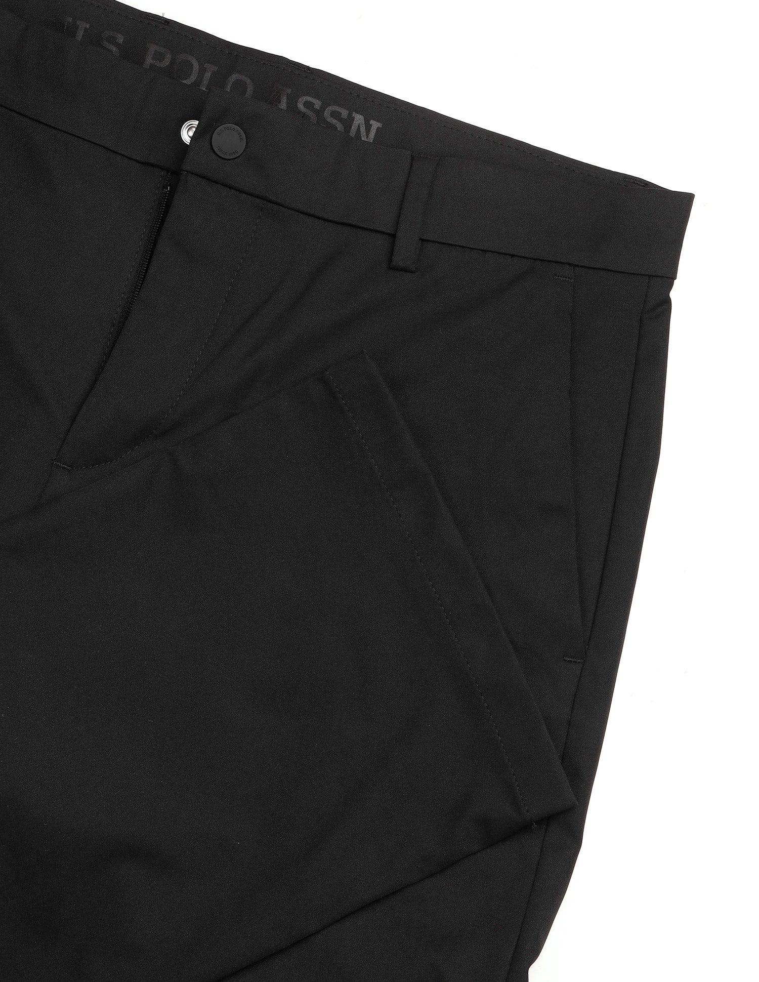 Mid Rise Riley Straight Fit Trousers Black - U.S. Polo Assn. India | Large